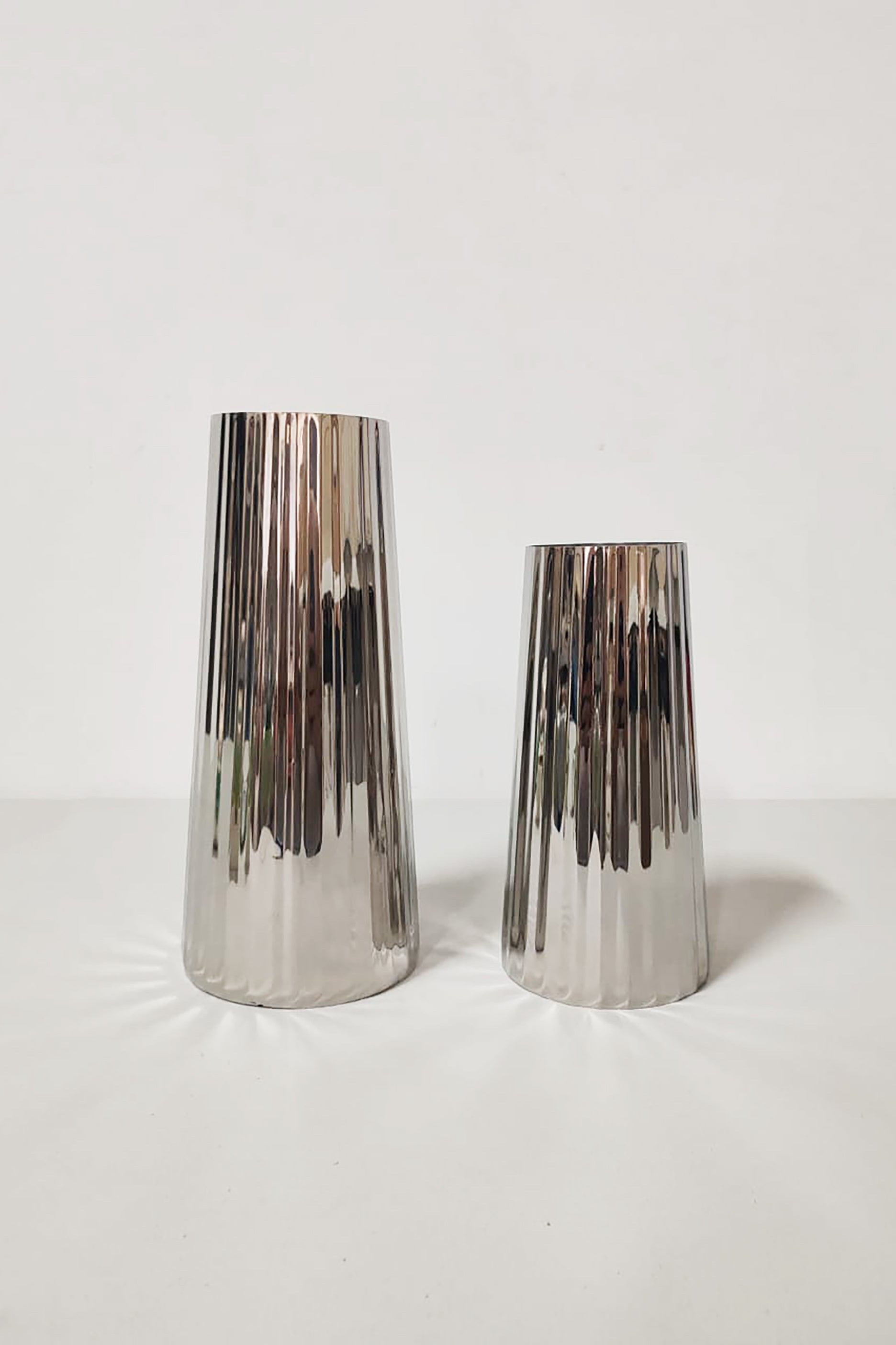 Steel Vase Set as 2