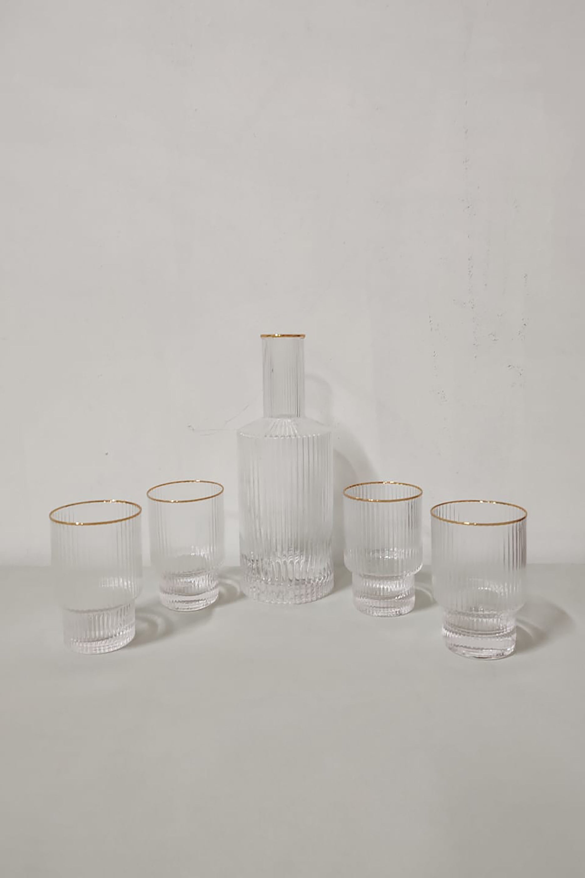 Glassware Set with Gold Rim