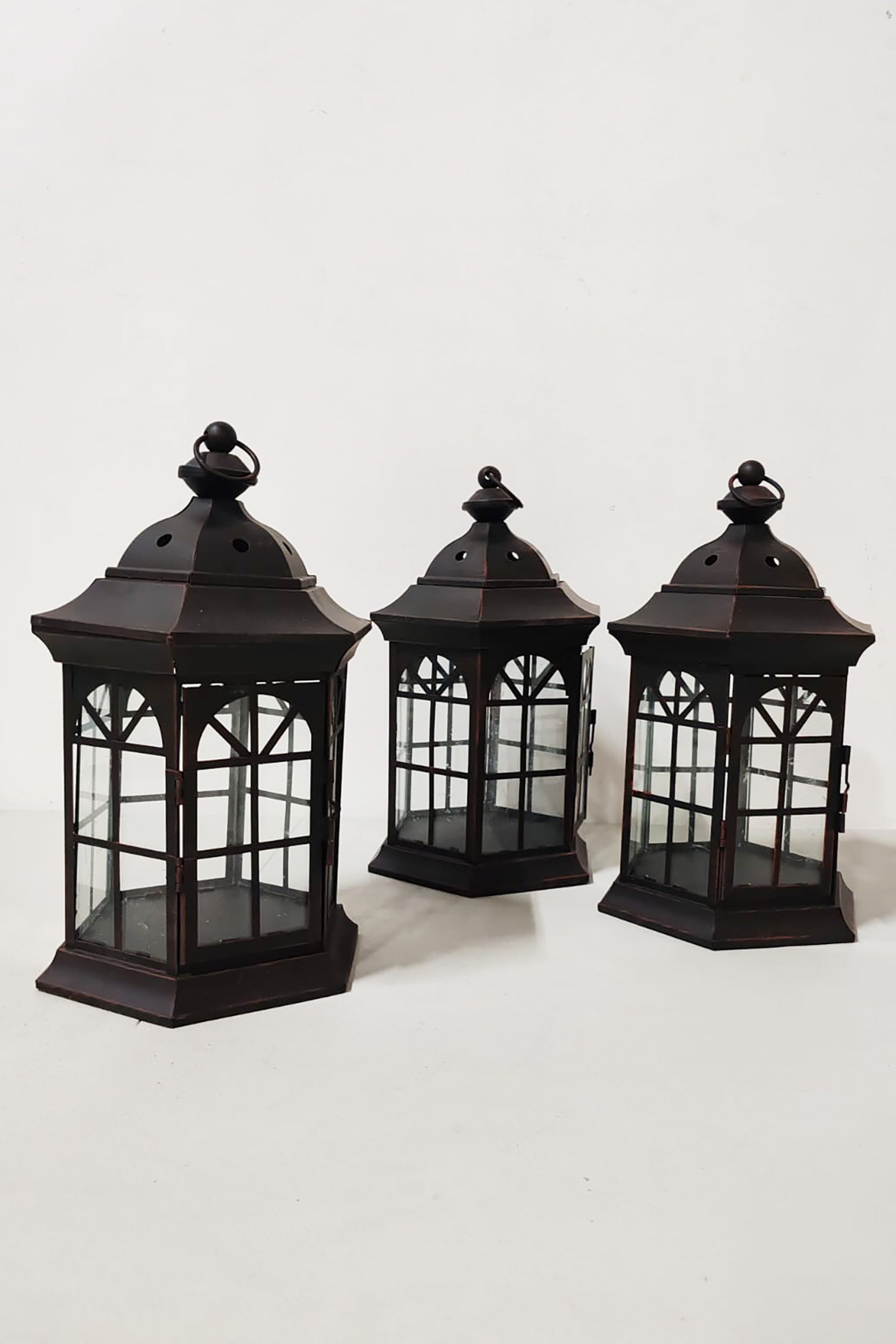 Black Scroll Candle Lanterns (H34cm) (3pcs available)