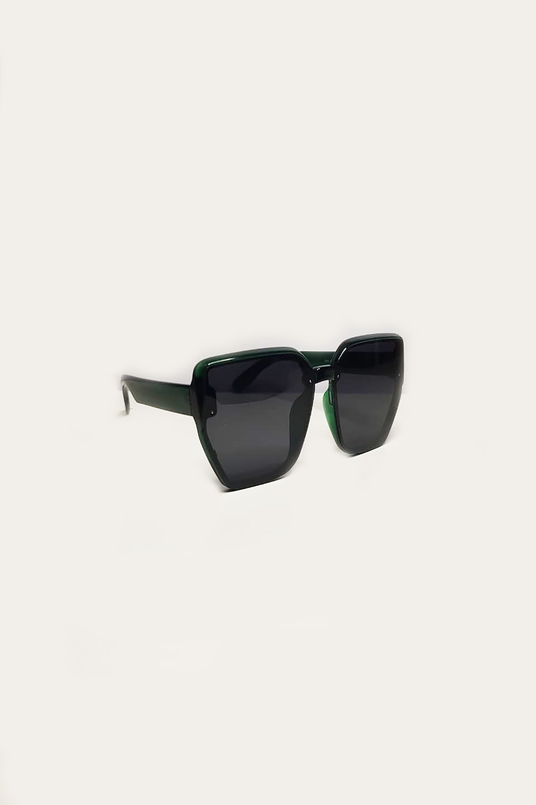 Oversized Green Frame Sunglasses