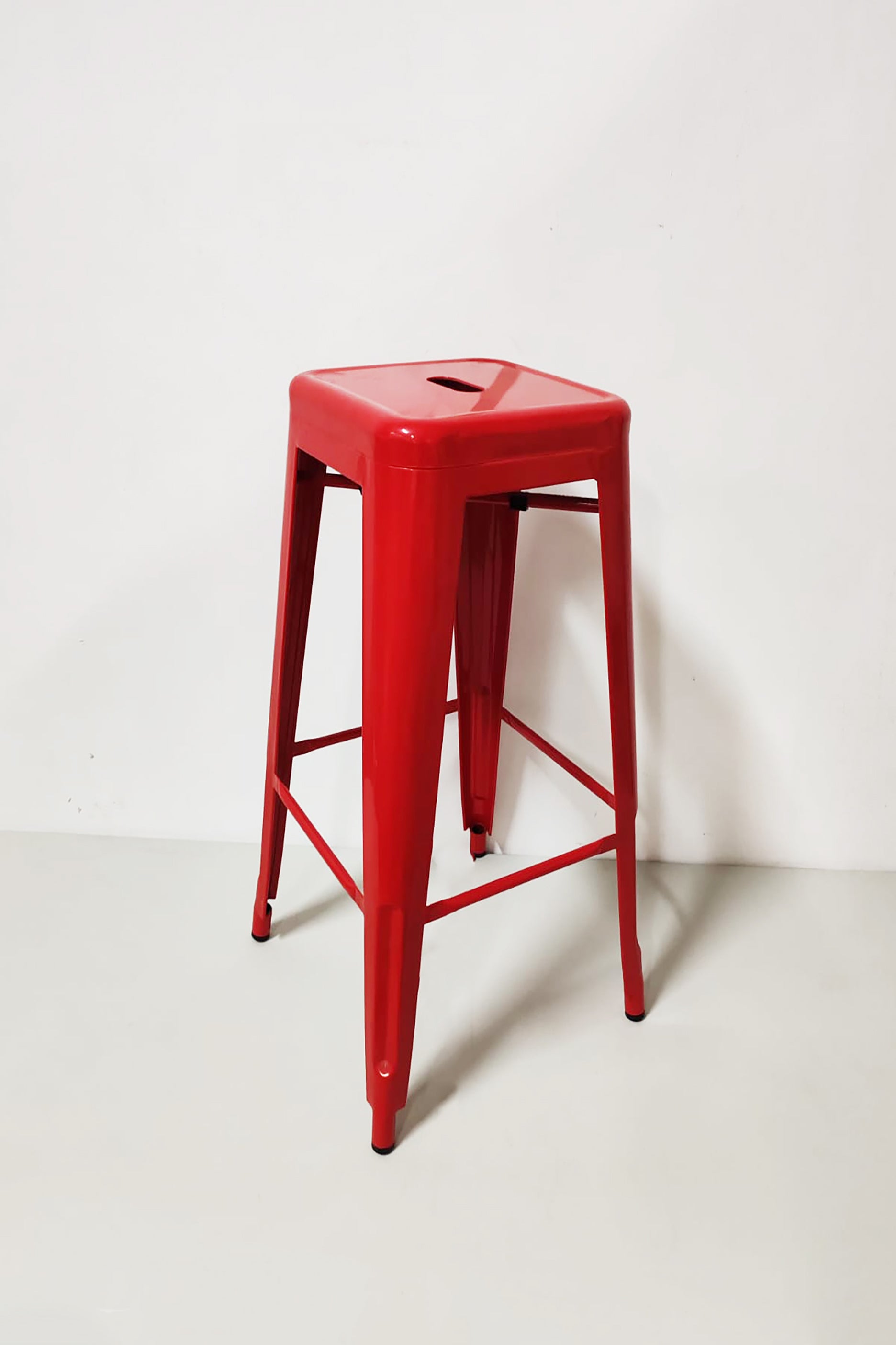 Red Metal Bar Stool (2pcs available)