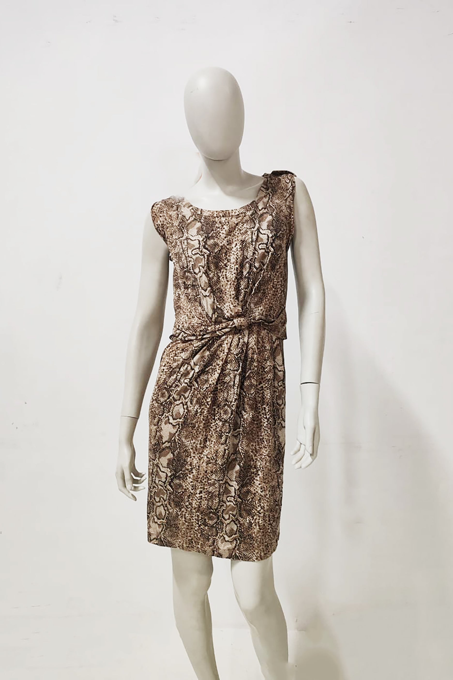 Snake Effect Design Sleeveless Dress