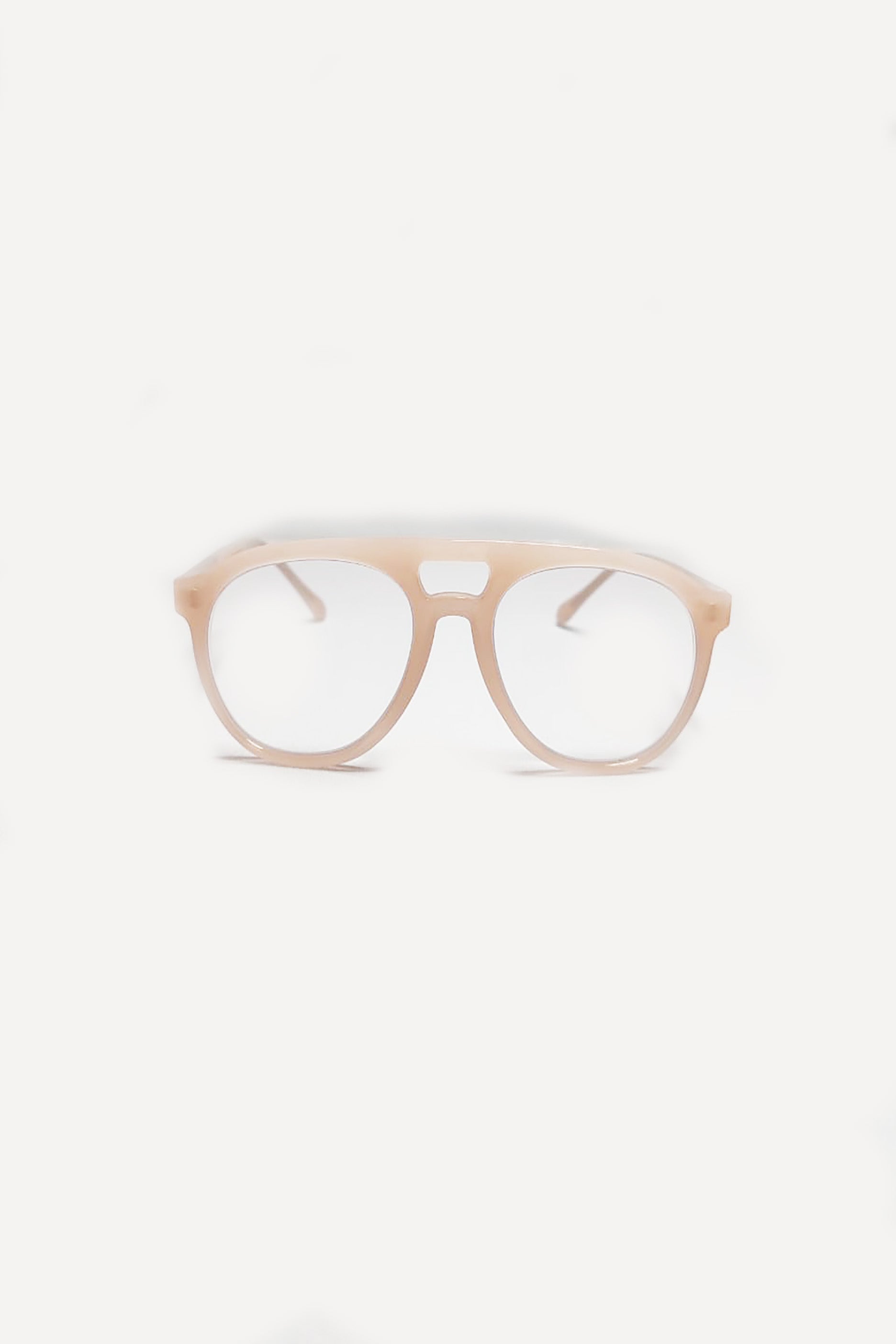 White Frame with Clear Tinted Sunglasses