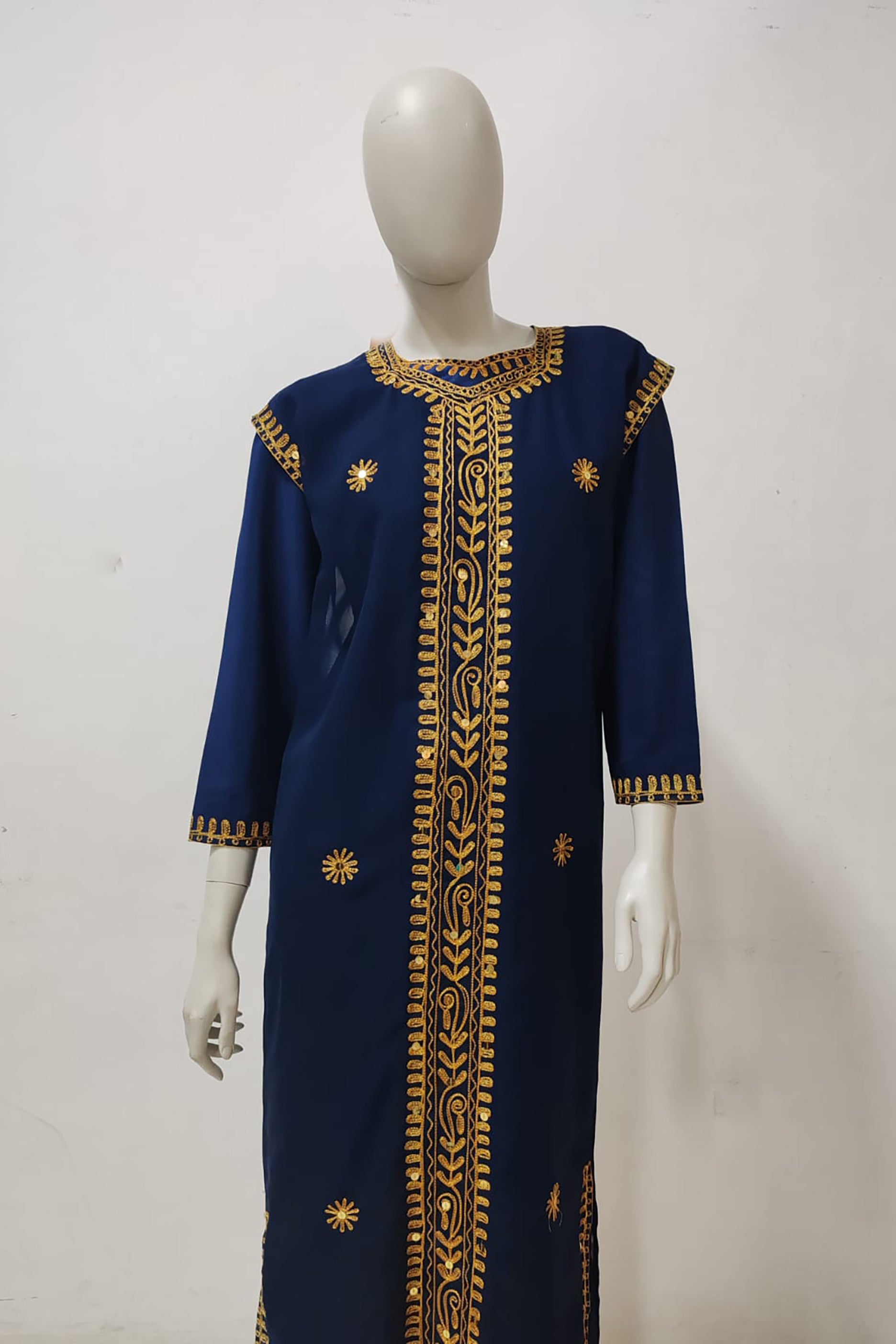 Navy Blue Kaftan witn Embroidery