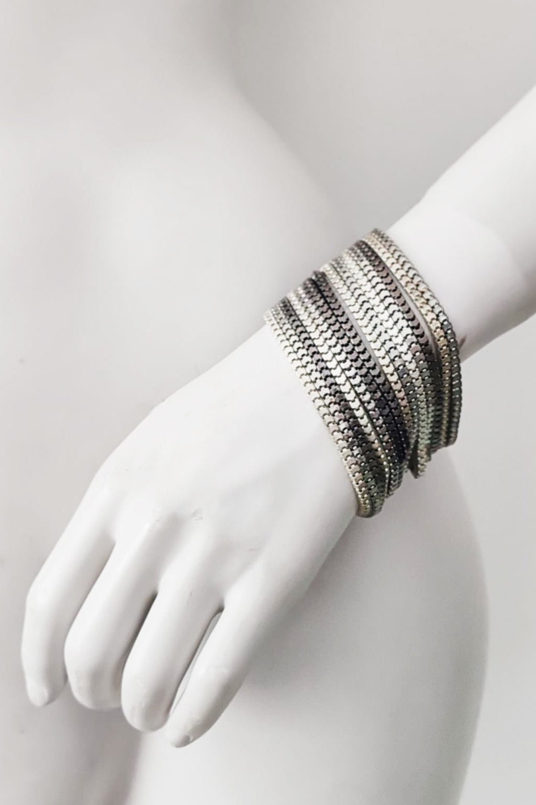 Silver Layered Chain Bracelet