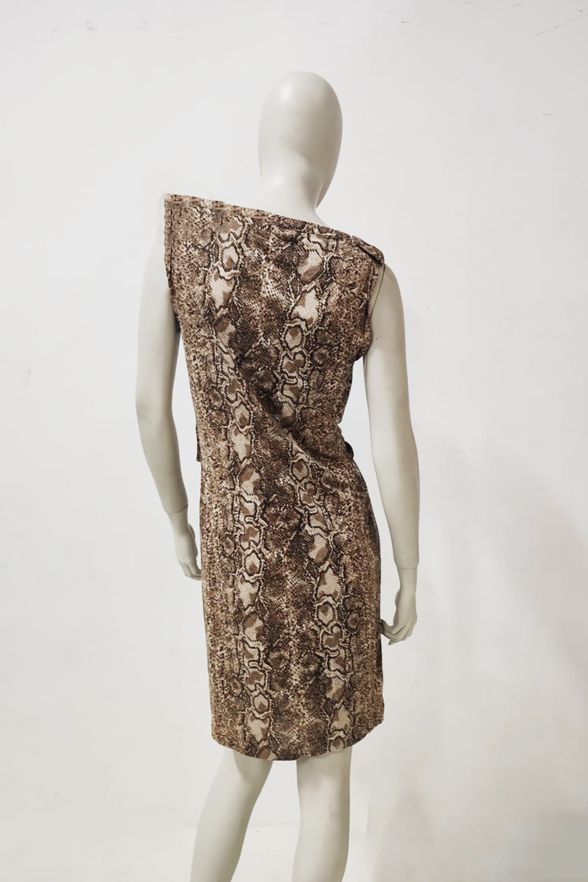 Snake Effect Design Sleeveless Dress