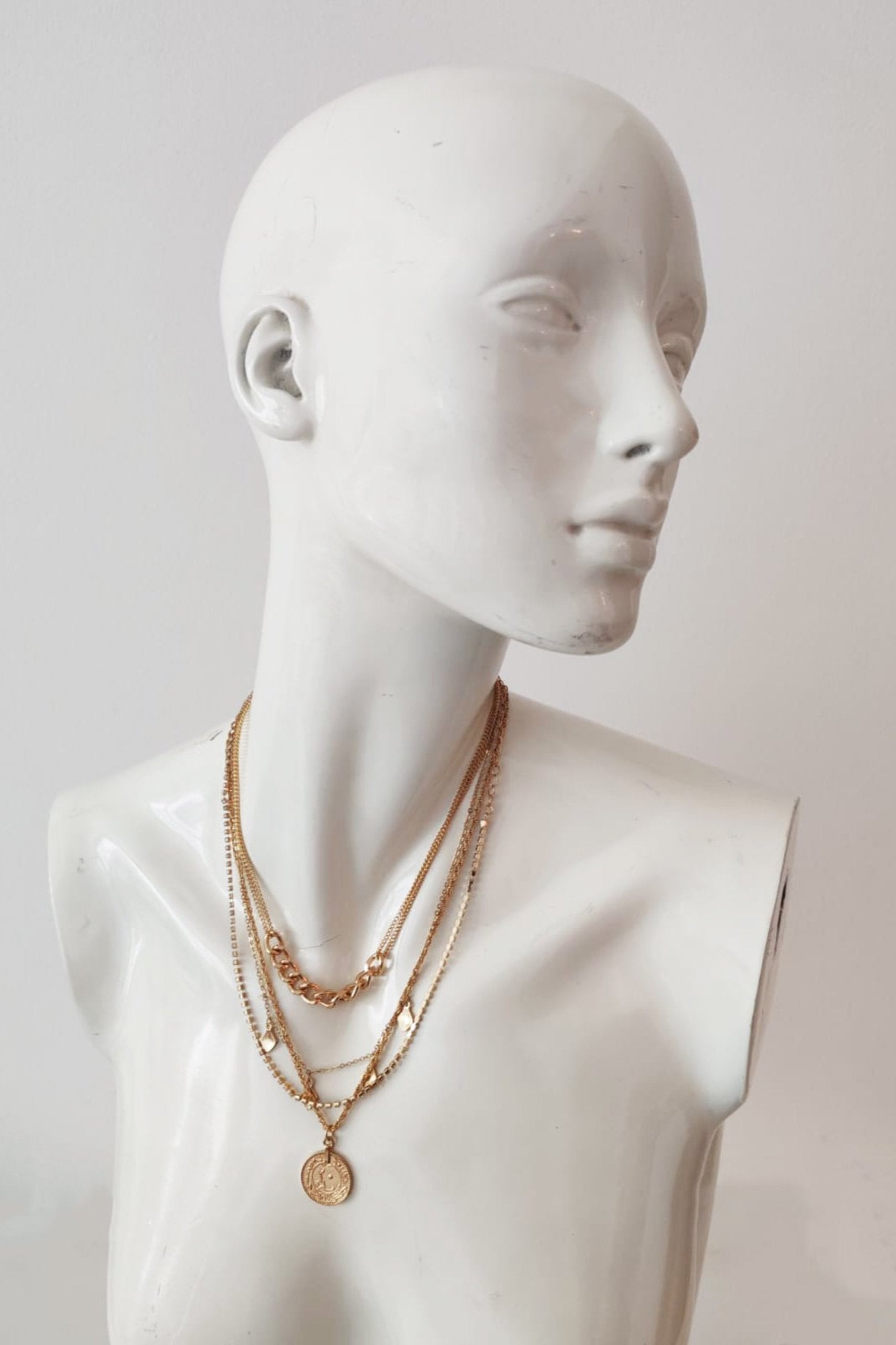 Gold Multi-Layer Chain Necklace