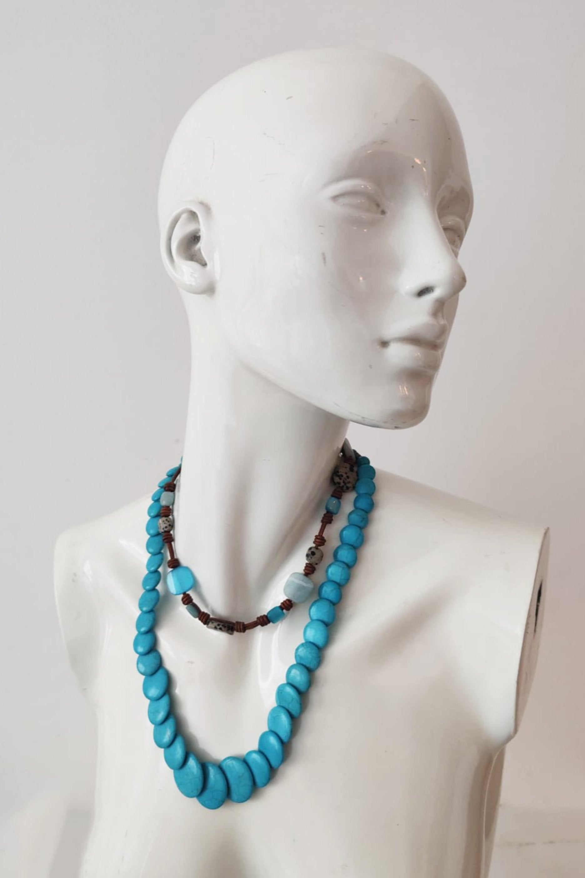 Blue Turquoise Necklace Set