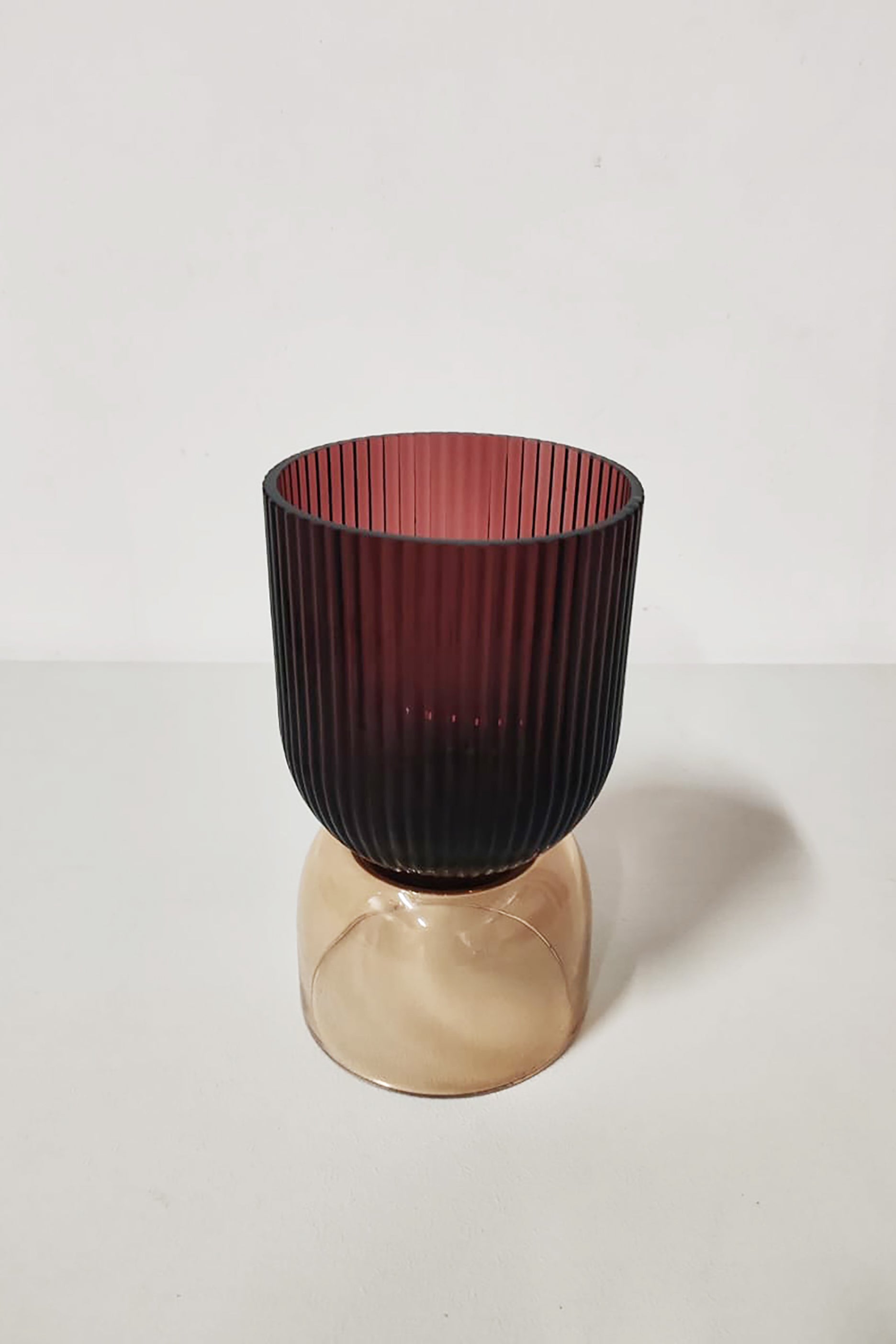 Beria Glass Vase Maroon (H-21cm)