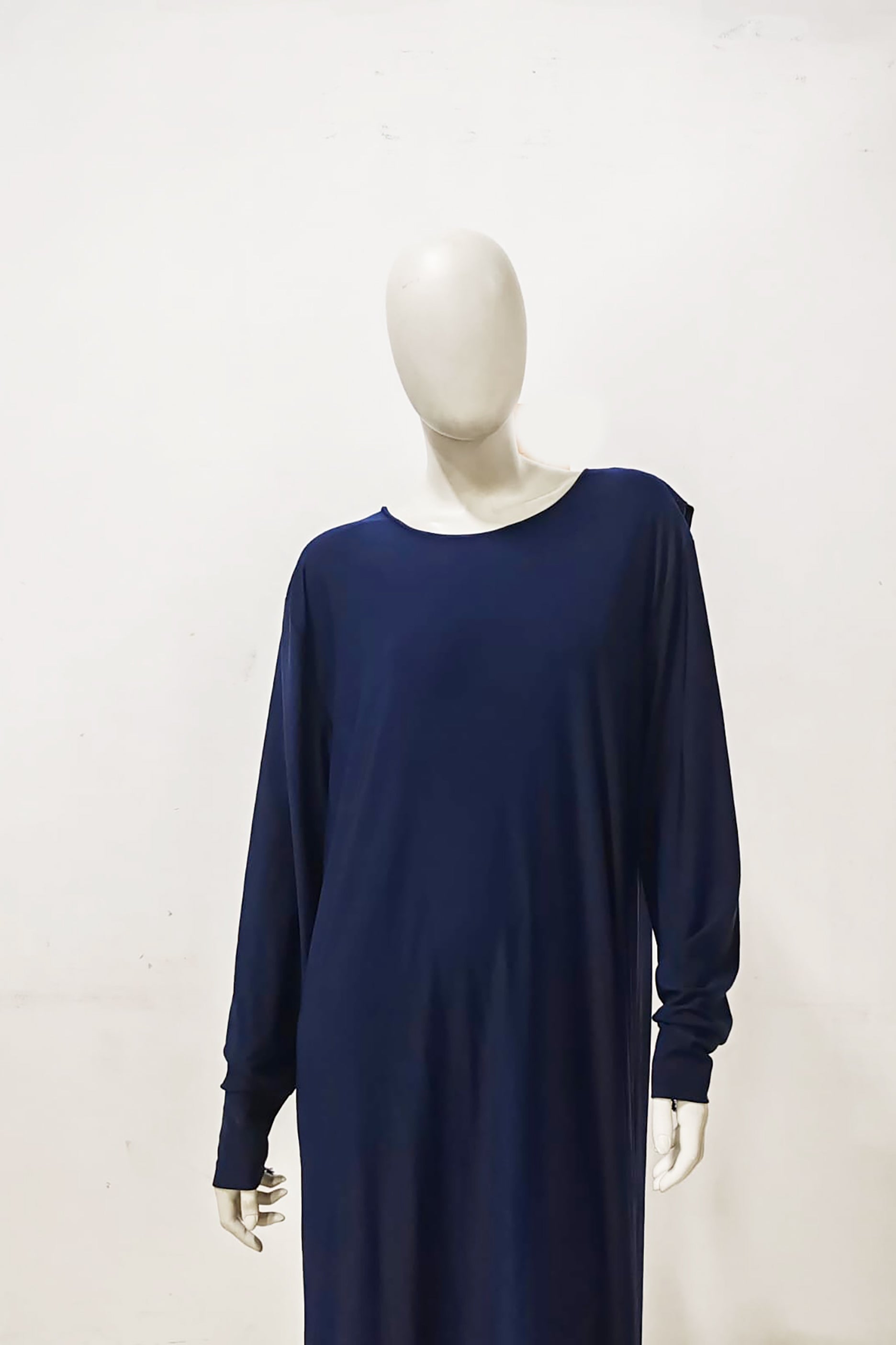 Navy Blue One-piece Abaya Dress