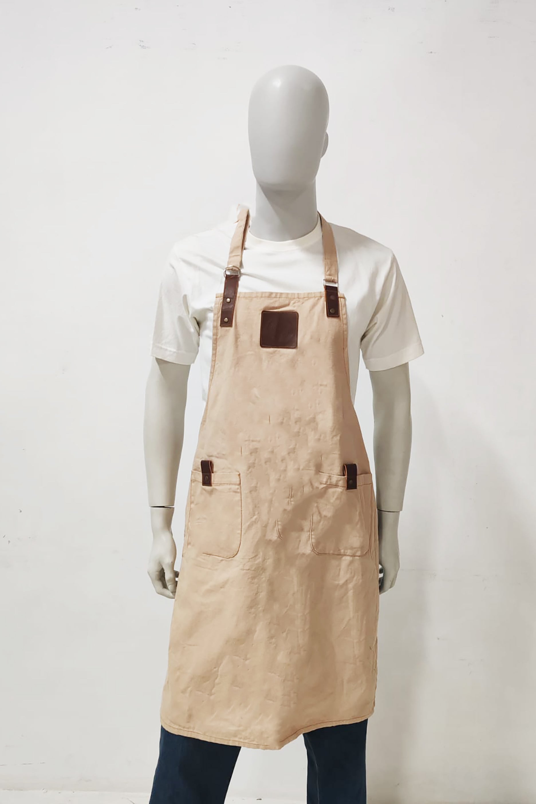 Beige Work Apron