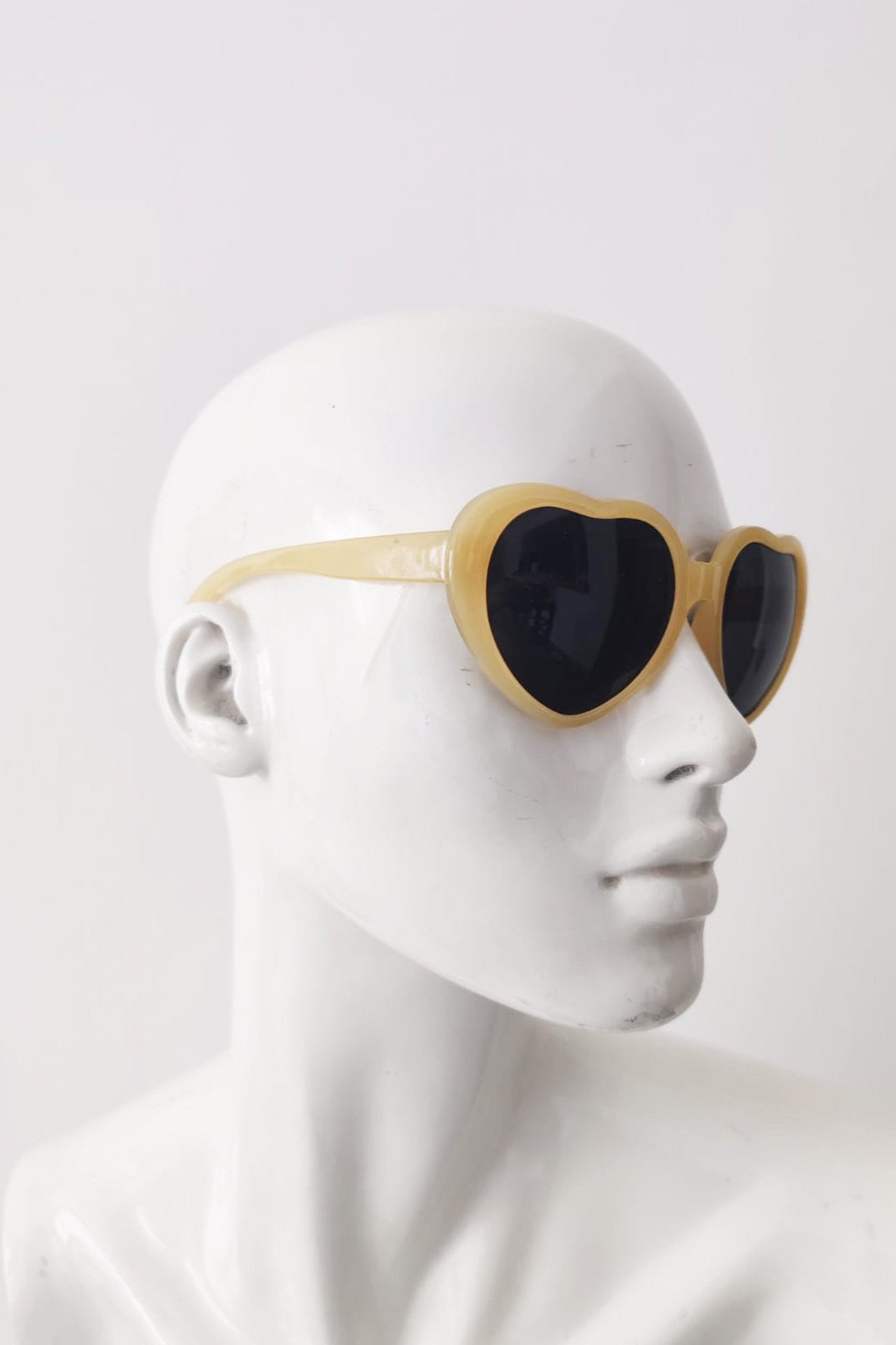 Yellow Heart Shaped Sunglasses