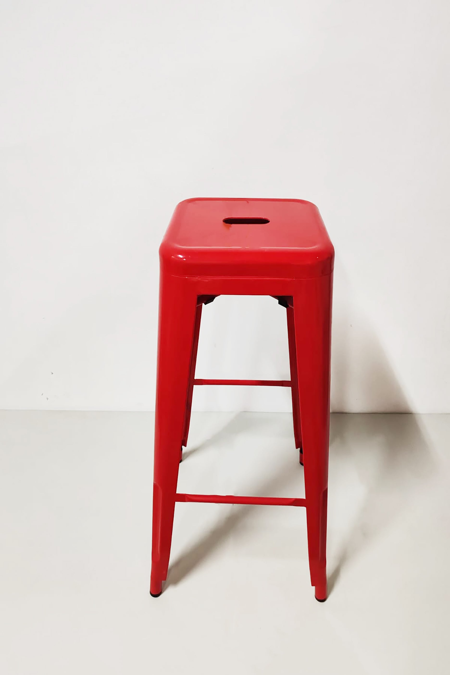 Red Metal Bar Stool (2pcs available)