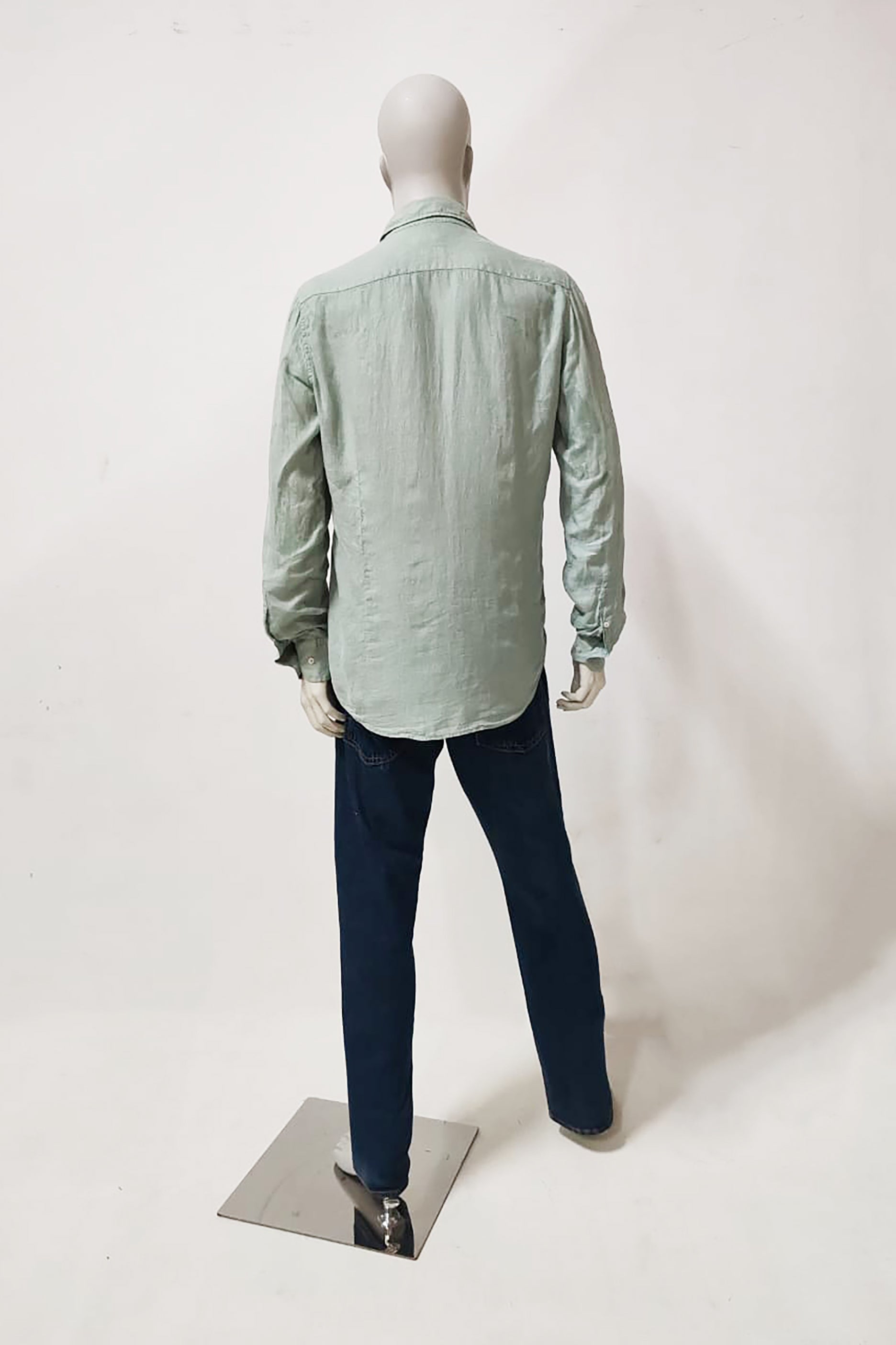 Mens Casual Light Green Shirt