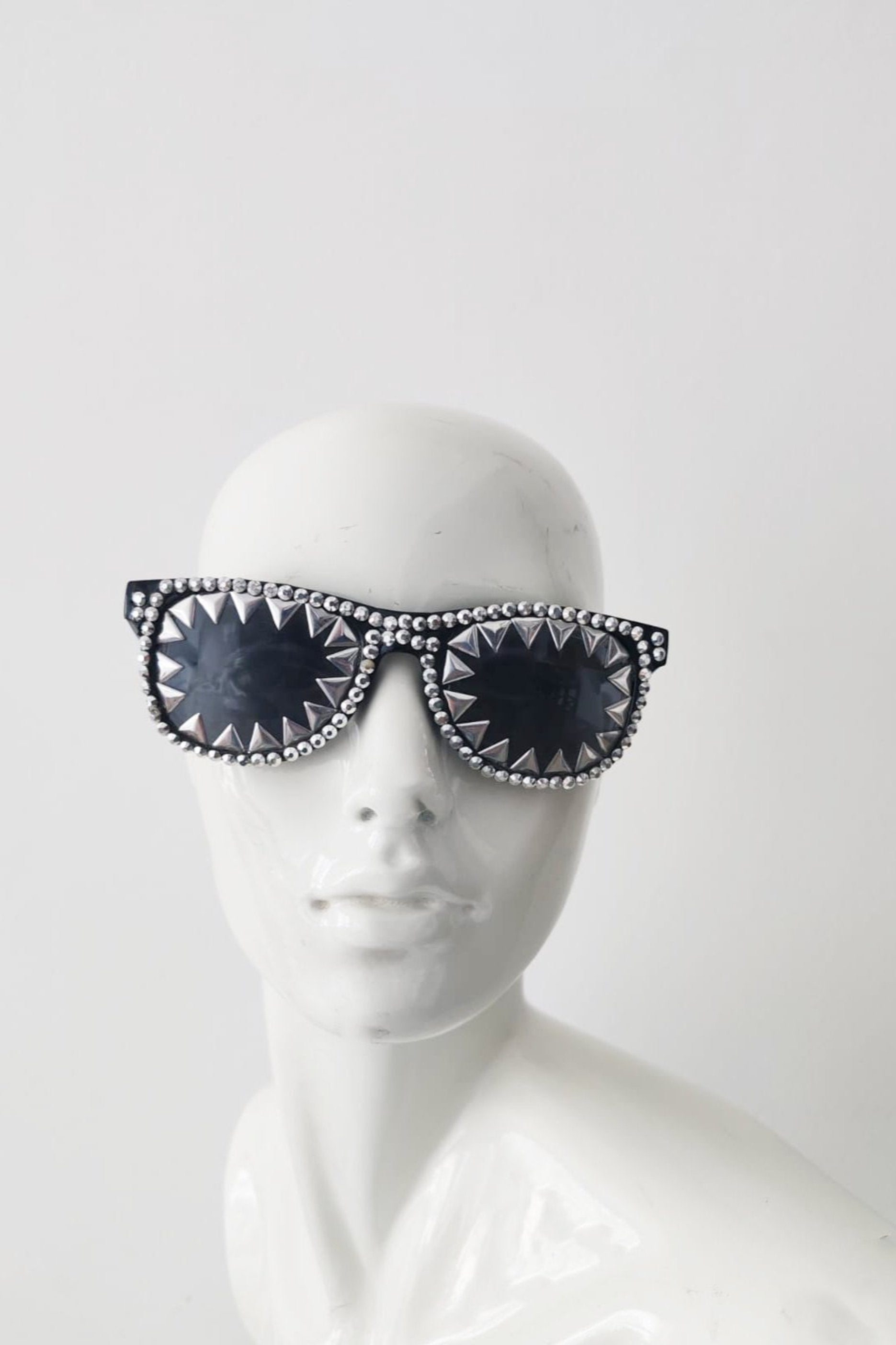 Spiked and Rhinestone Sunglasses