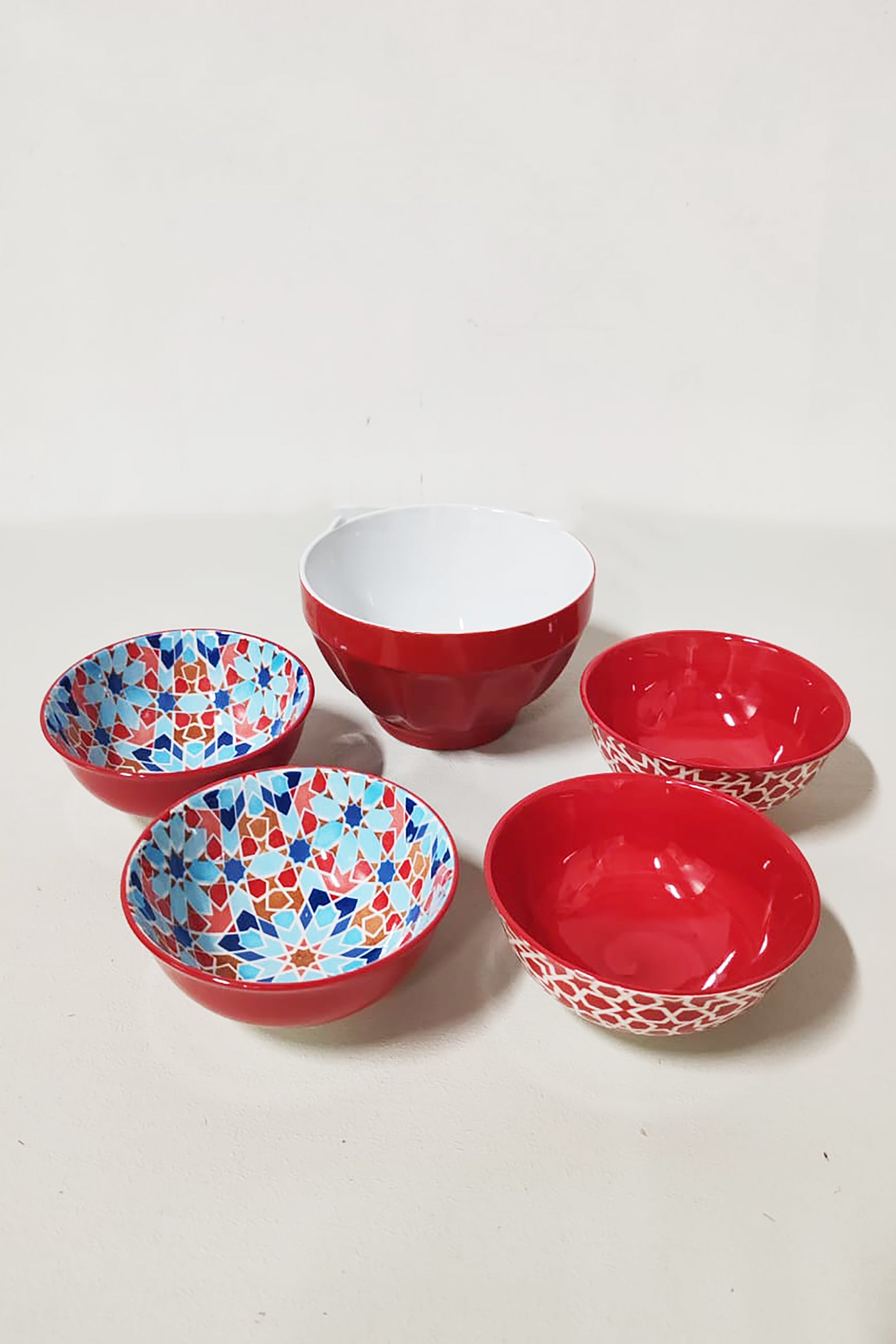 Red Design Ceramic Bowl Set