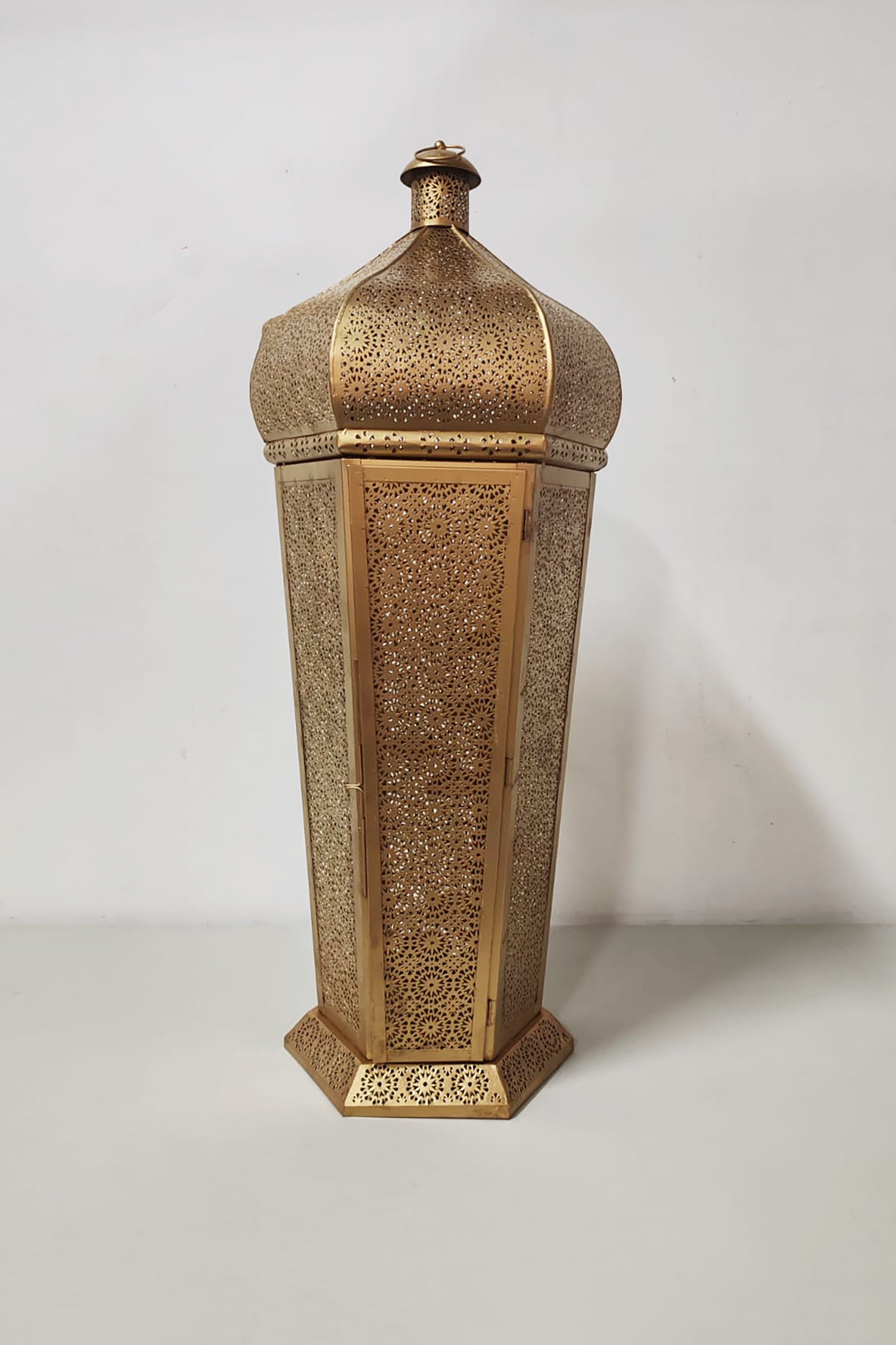 Large Gold Metal Lantern (H90cm)