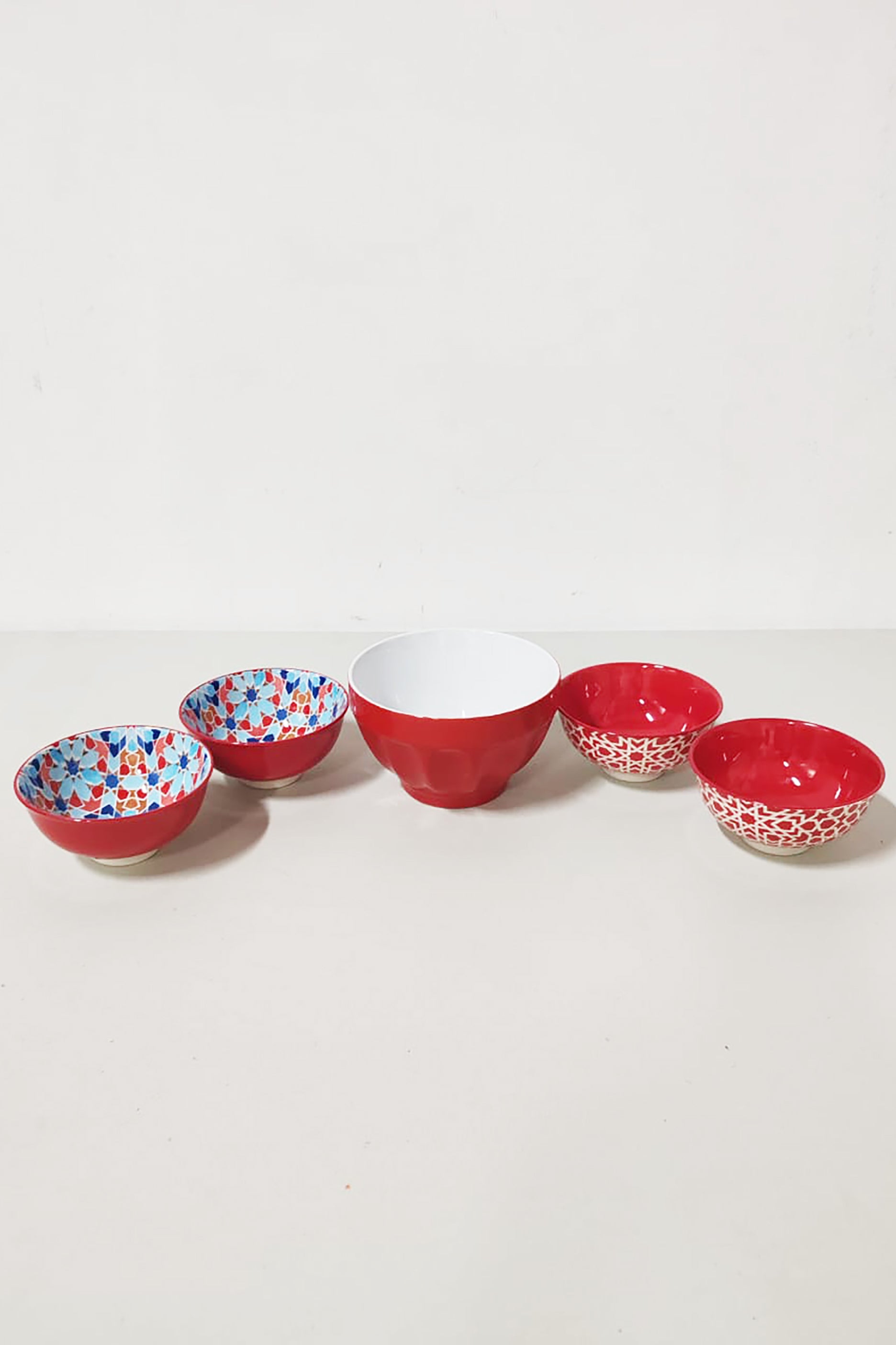 Red Design Ceramic Bowl Set