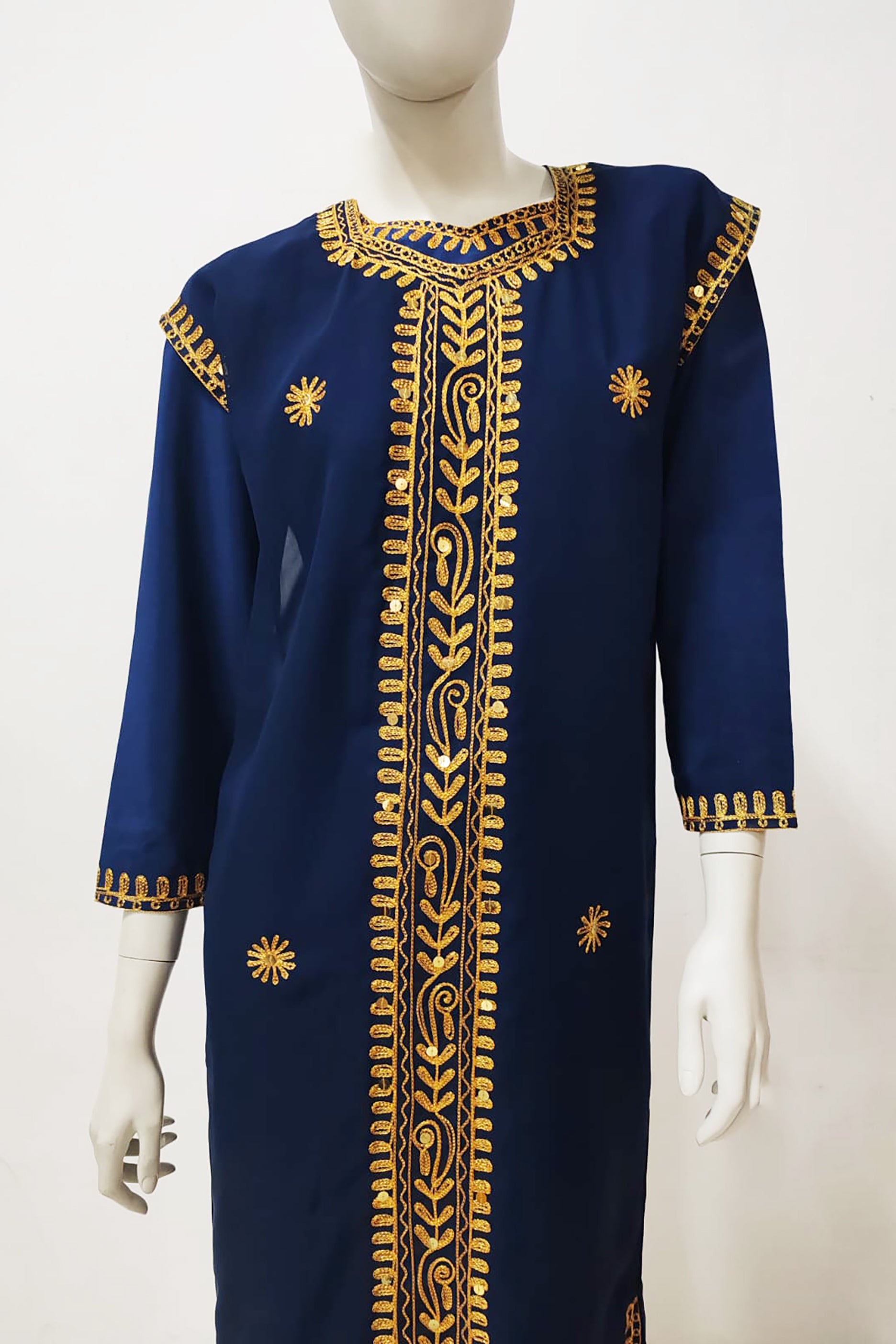 Navy Blue Kaftan witn Embroidery