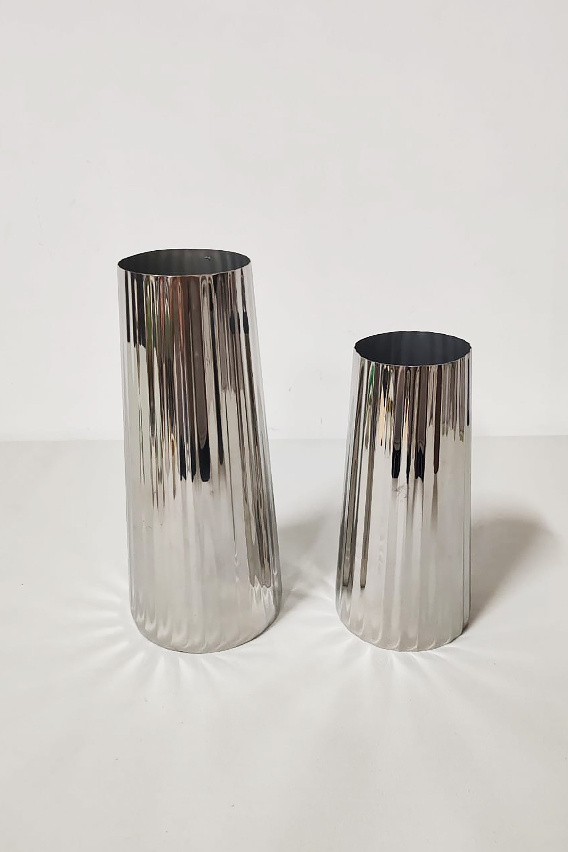 Steel Vase Set as 2