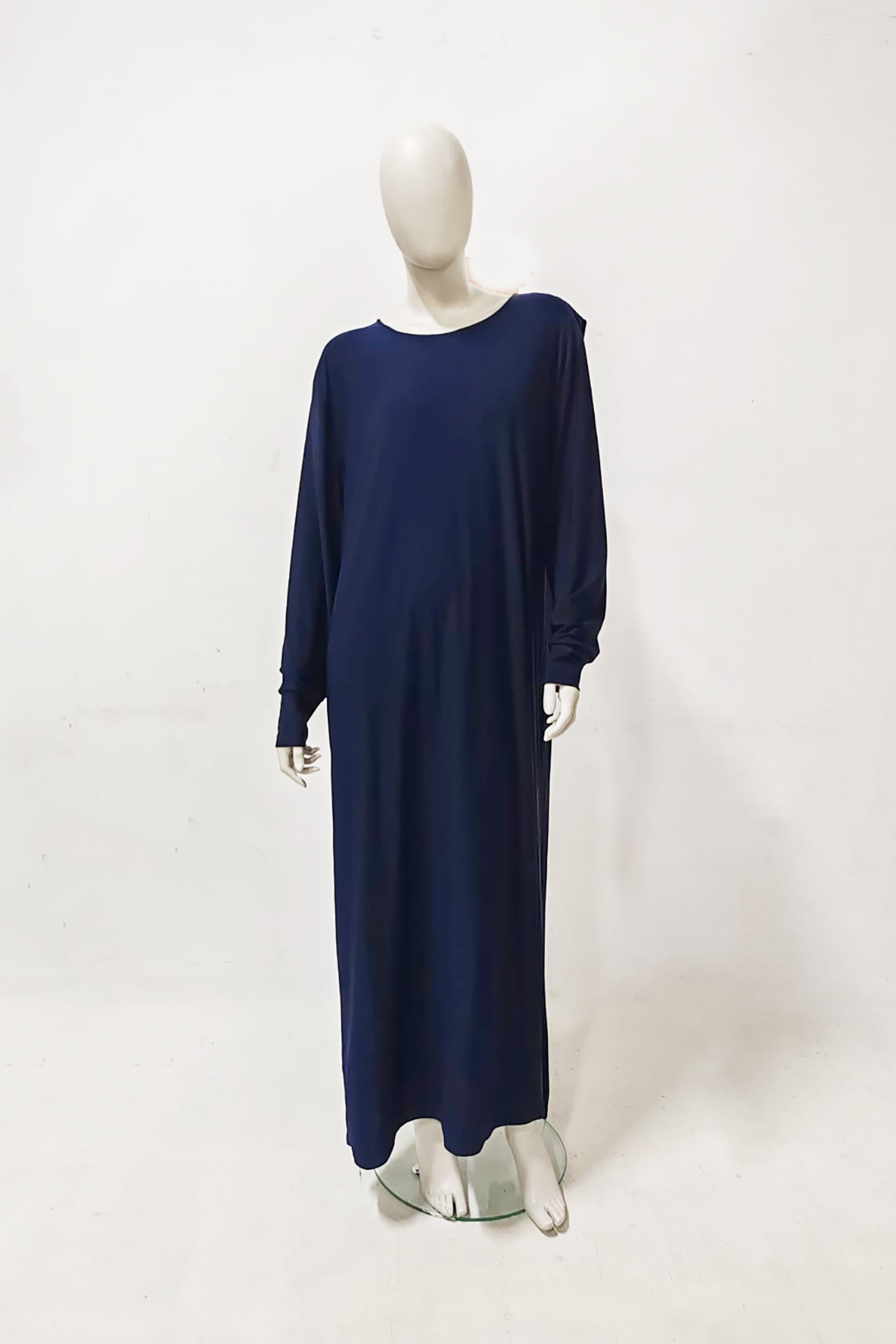 Navy Blue One-piece Abaya Dress