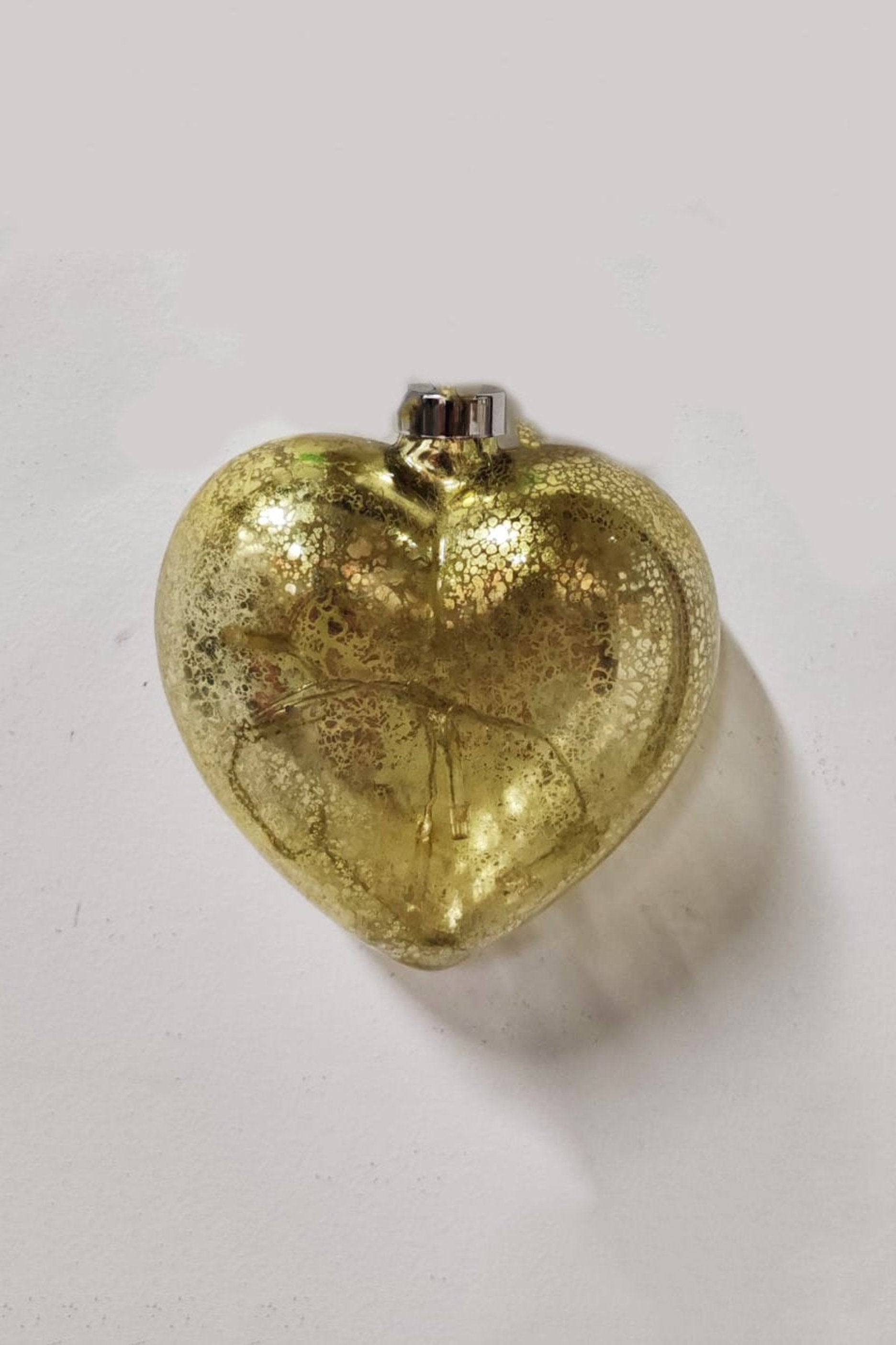 Gold Heart Shape Christmas Ornament