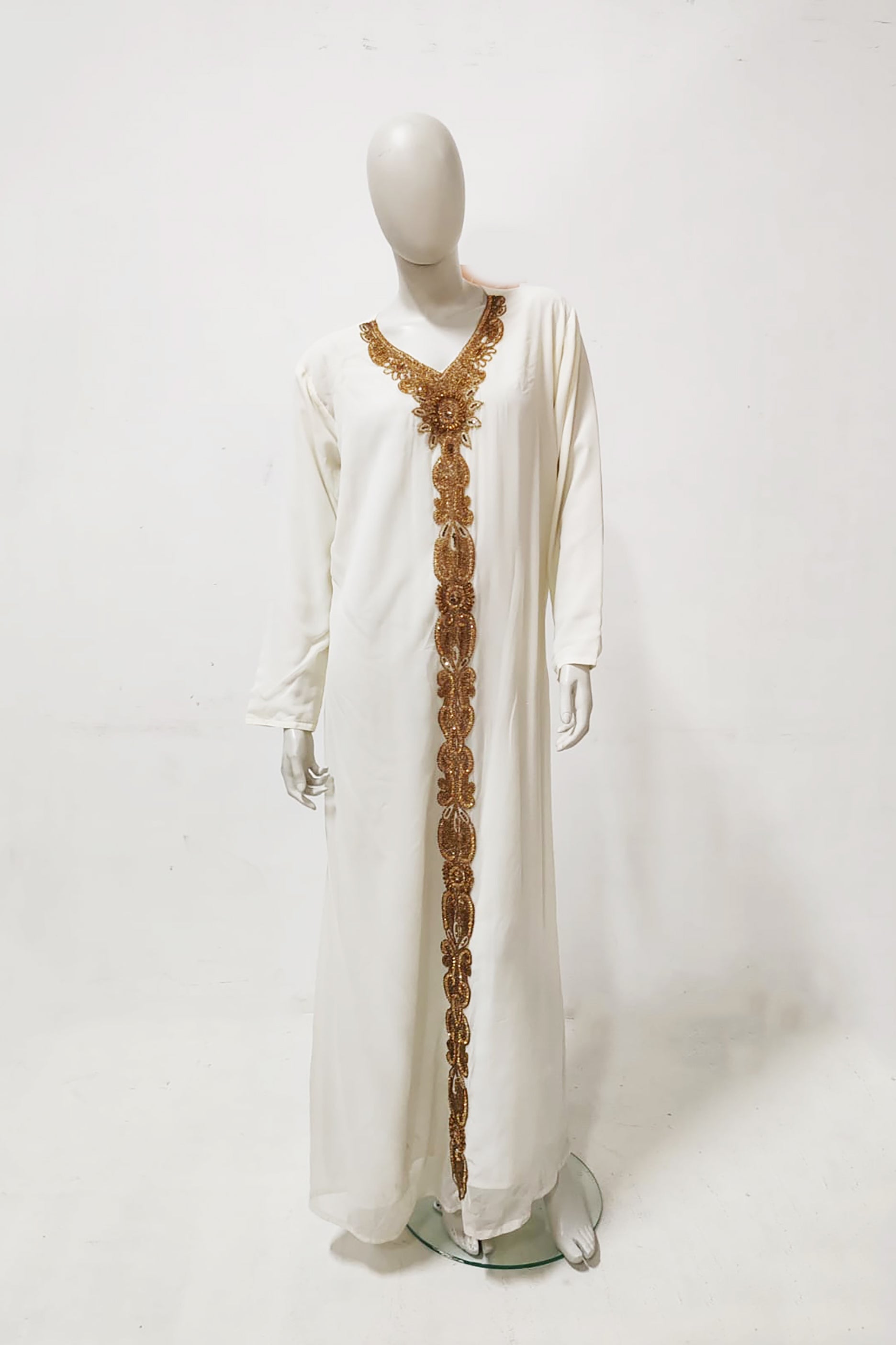 Gold Design Beaded Kaftan