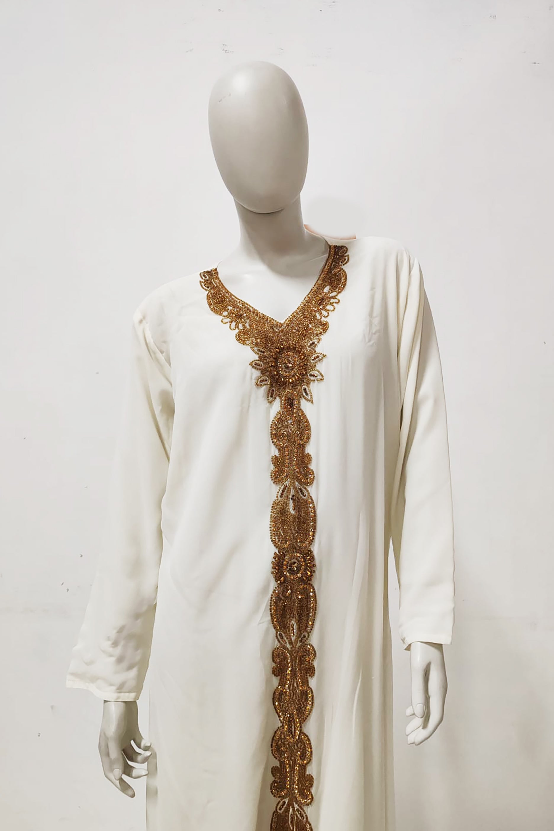 Gold Design Beaded Kaftan