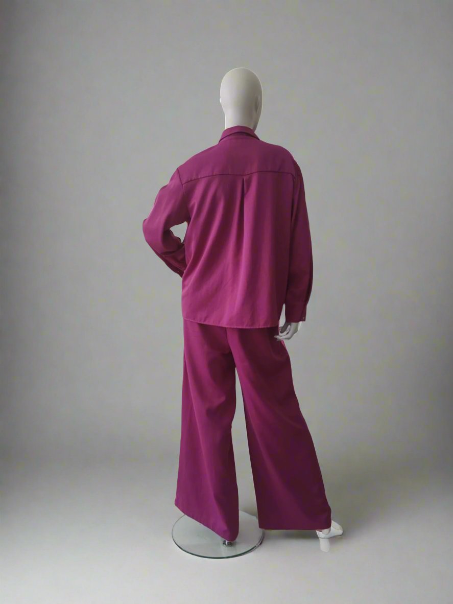 Fuchsia Purple Top and Trousers Set (Eu40)