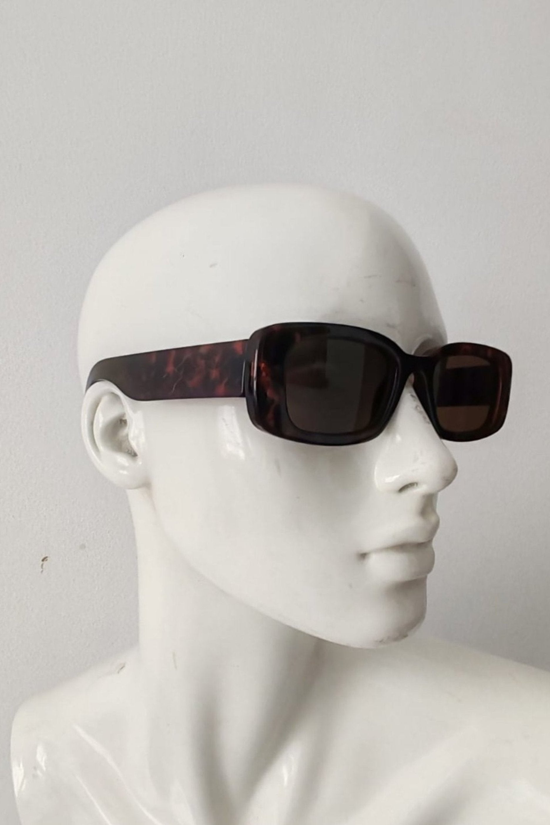 Square Tortoise Shell with Brown Tinted Sunglasses