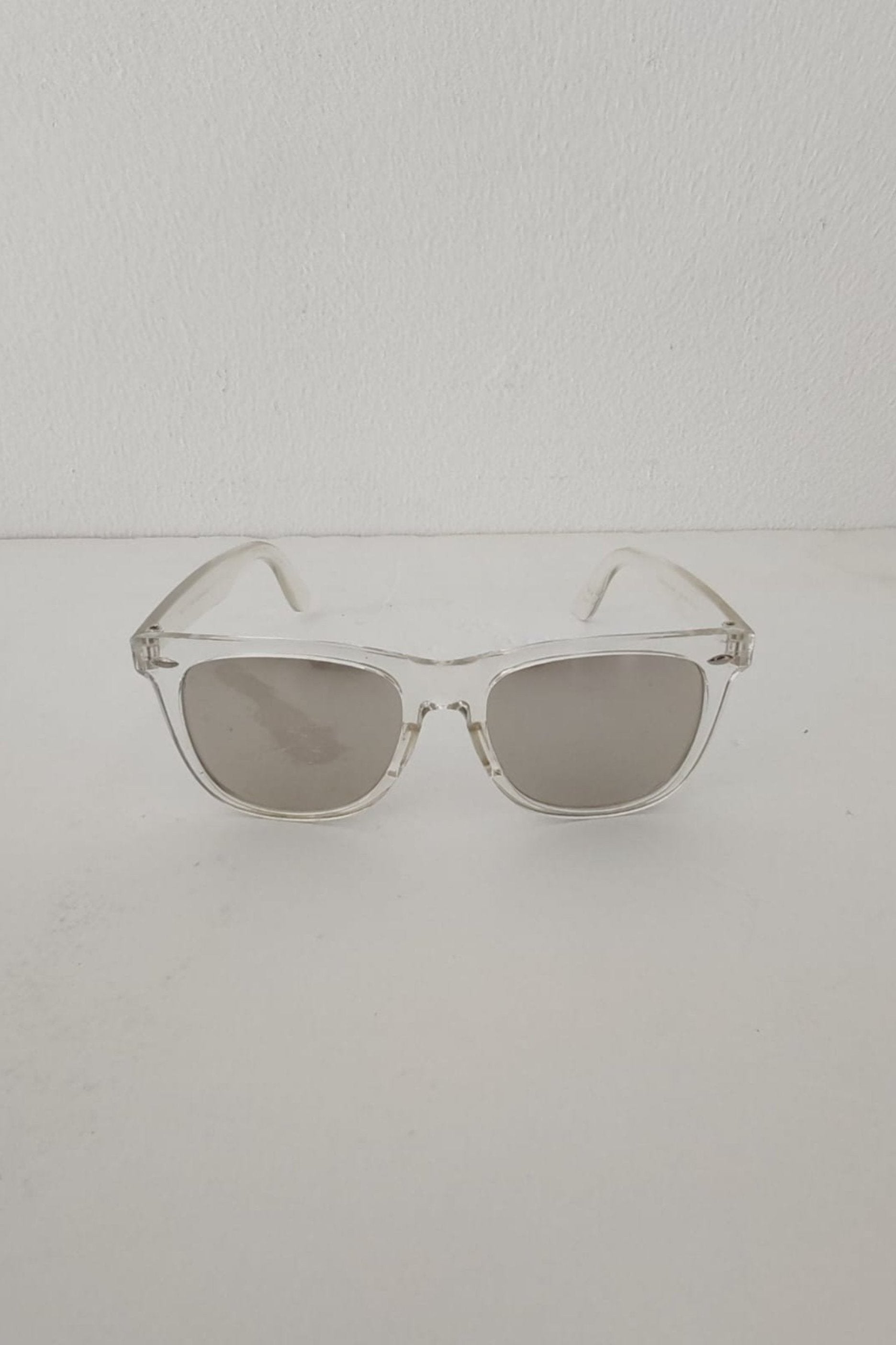 Clear Frame with Silver Tinted Sunglasses