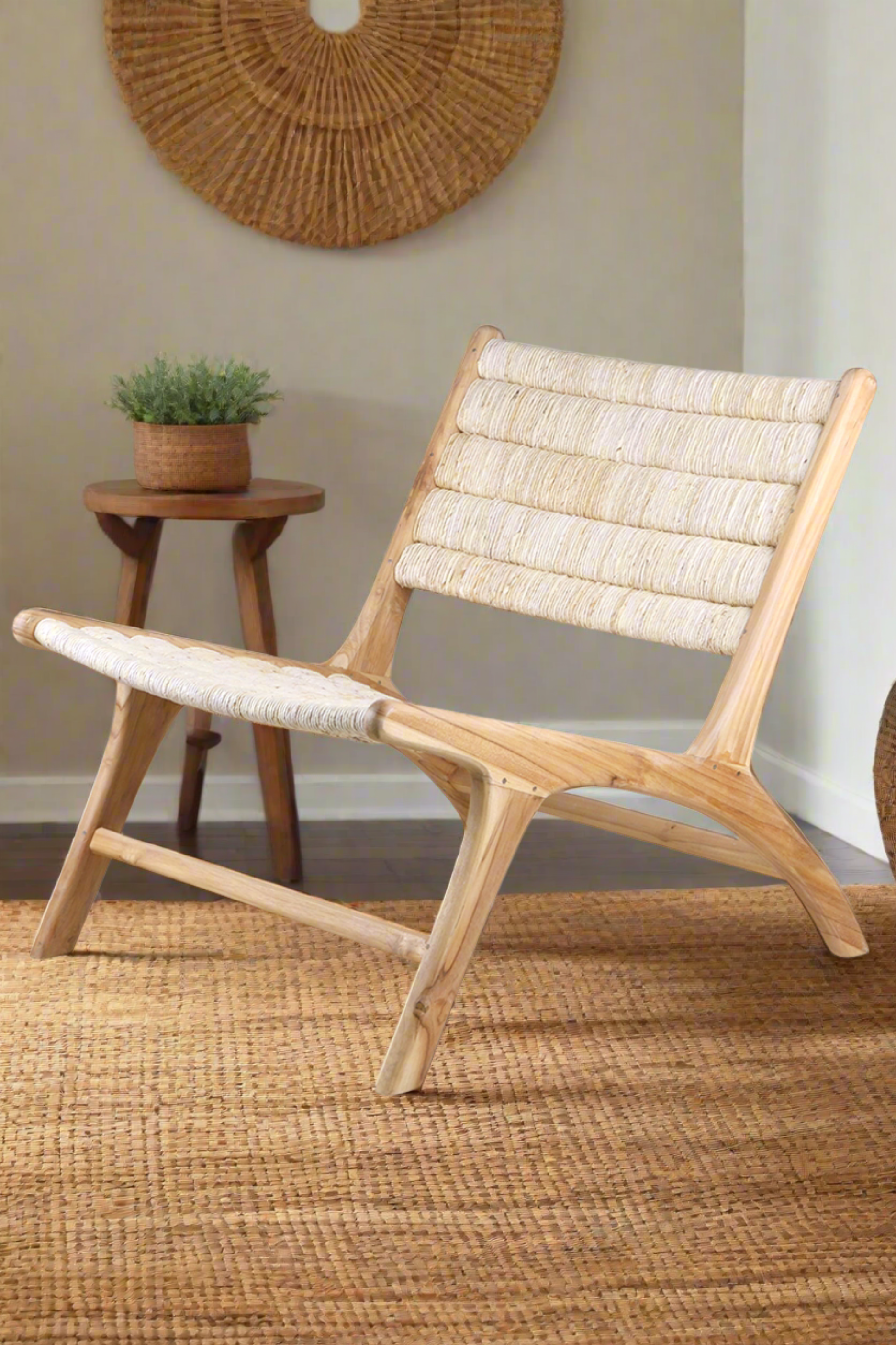 Abaca Teak Lounge Chair (75x65x70cm)