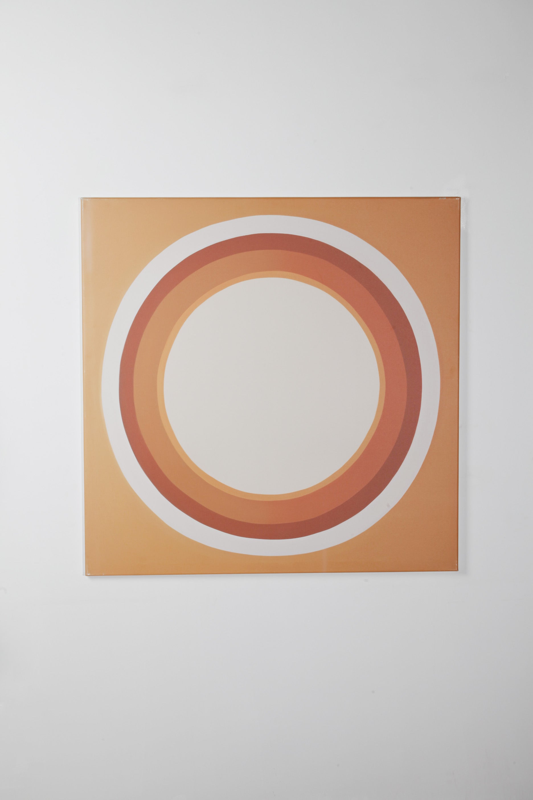 Orange Circles Abstract Canvas (90x90cm)