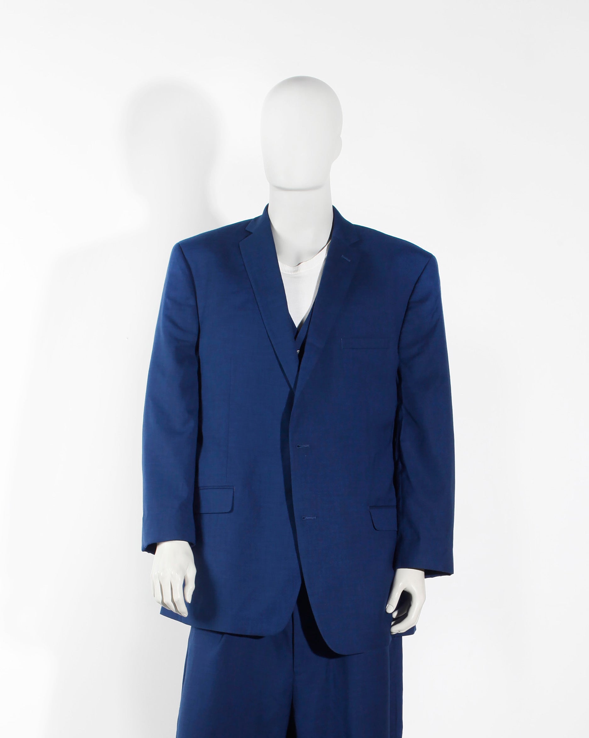 Mens Navy Blue 3 Piece Suit (XL)