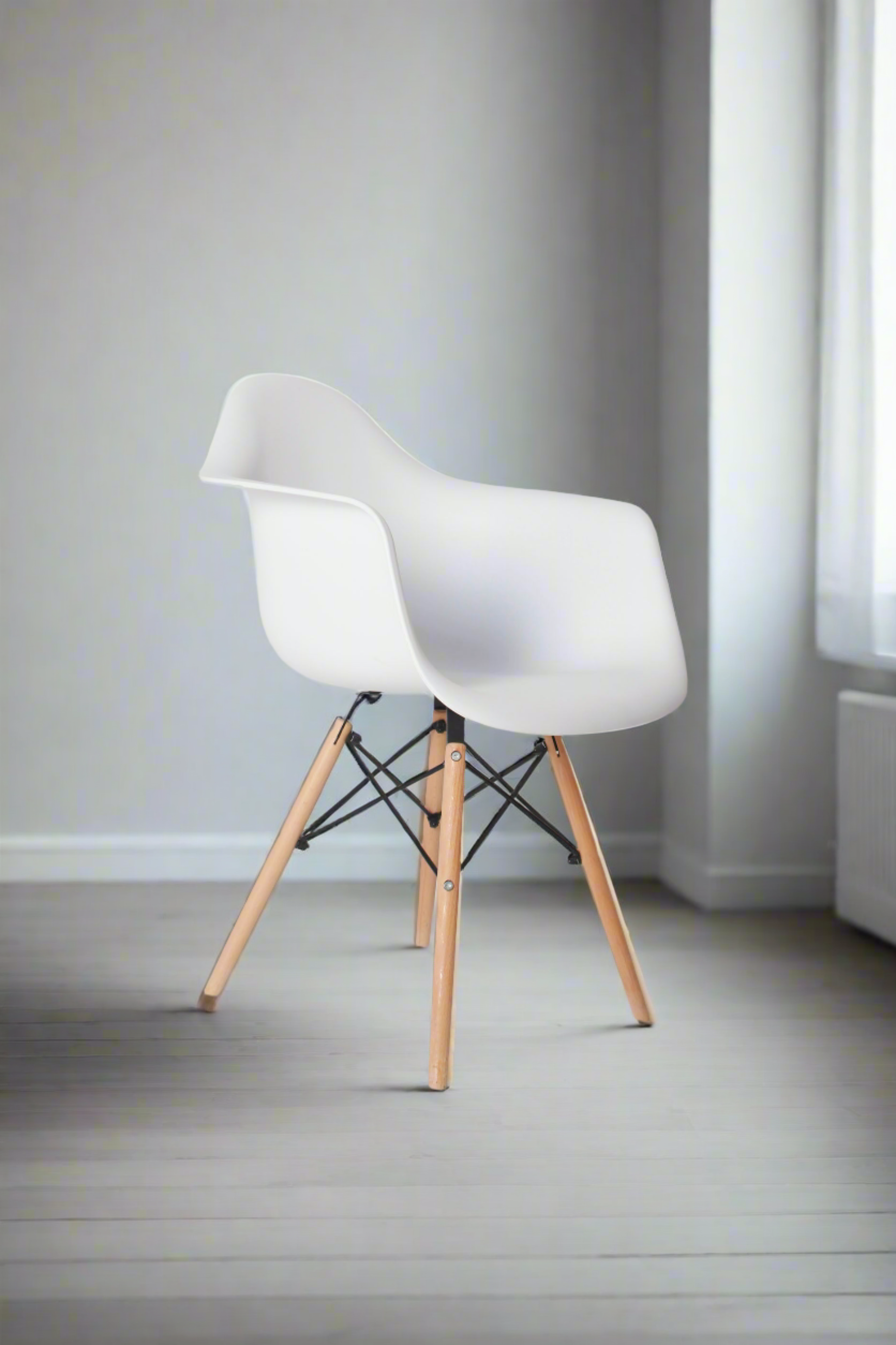 Modern White Accent Chair