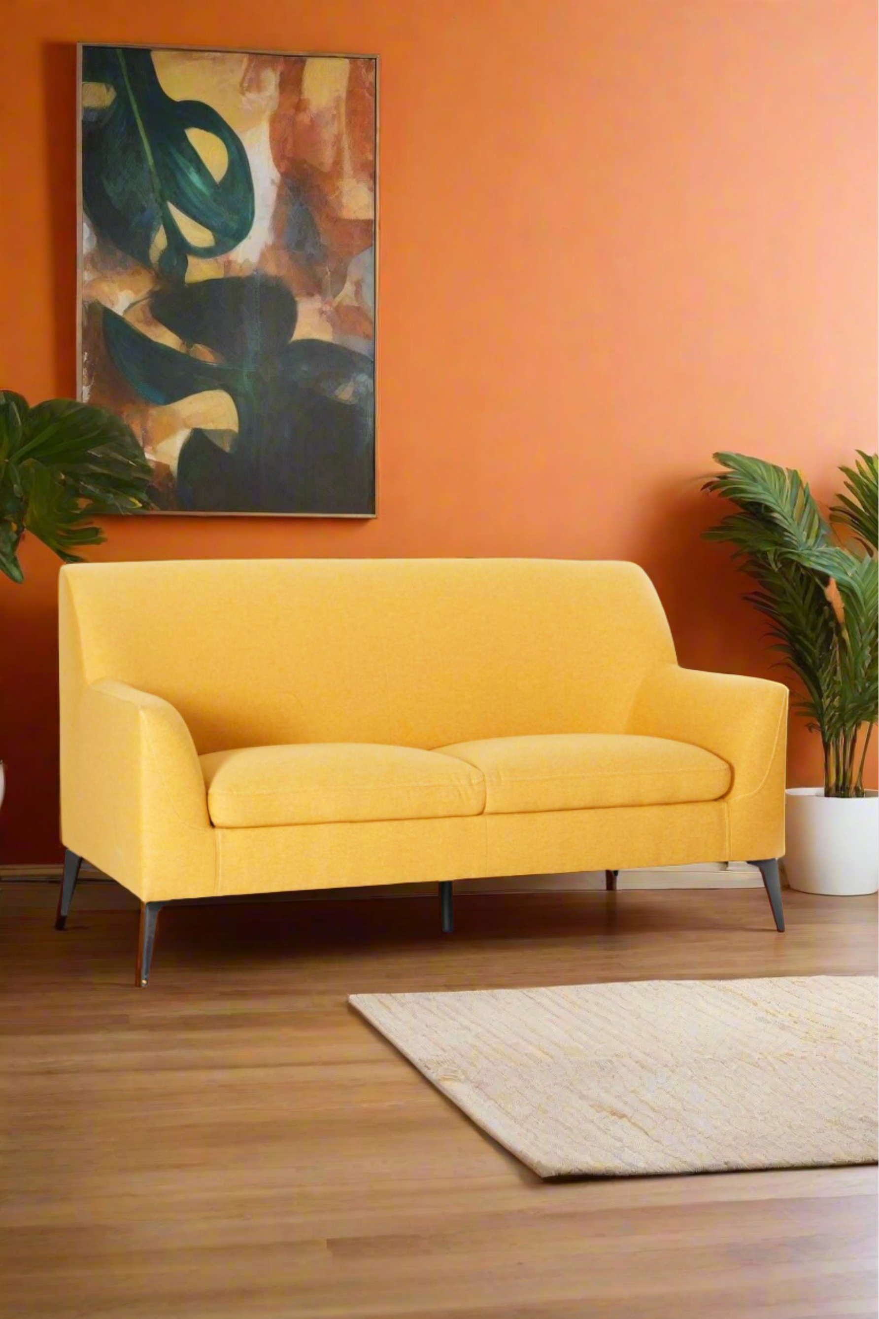 Yellow Mid-Century Sofa