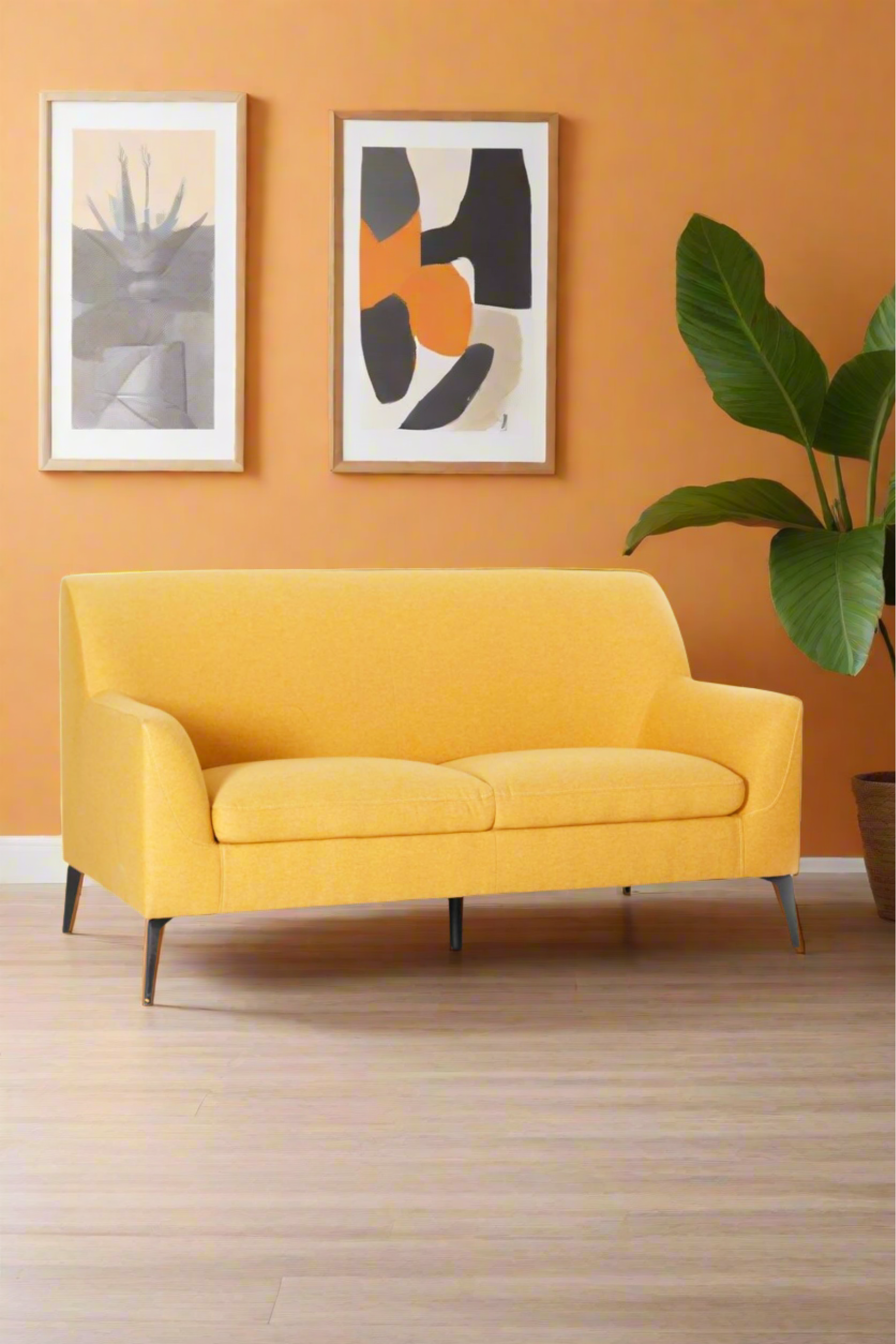 Yellow Mid-Century Sofa