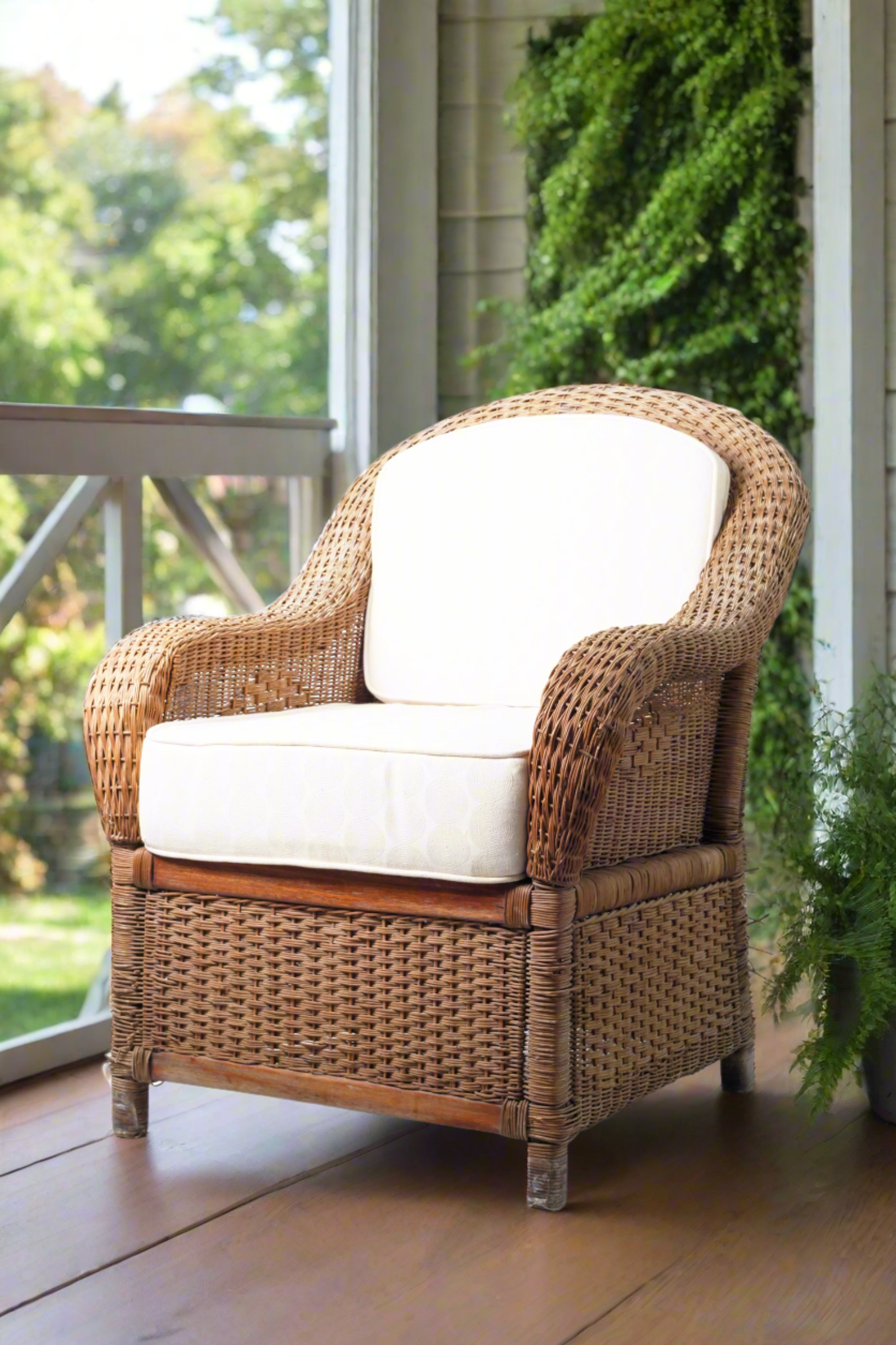 Natural Wicker Outdoor Chair