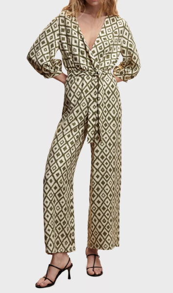 Green printed jumpsuit (Small)