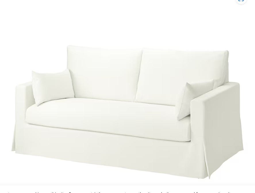 2-Seater White Sofa