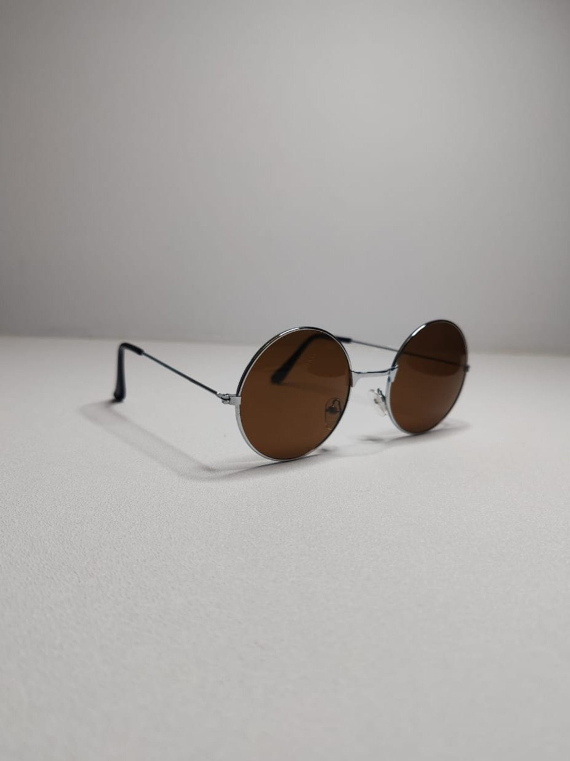 Silver Round Frame Tinted Sunglasses