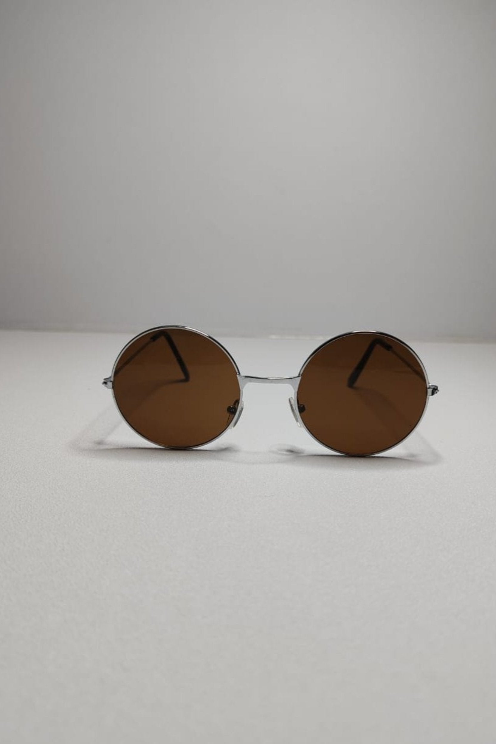 Silver Round Frame Tinted Sunglasses