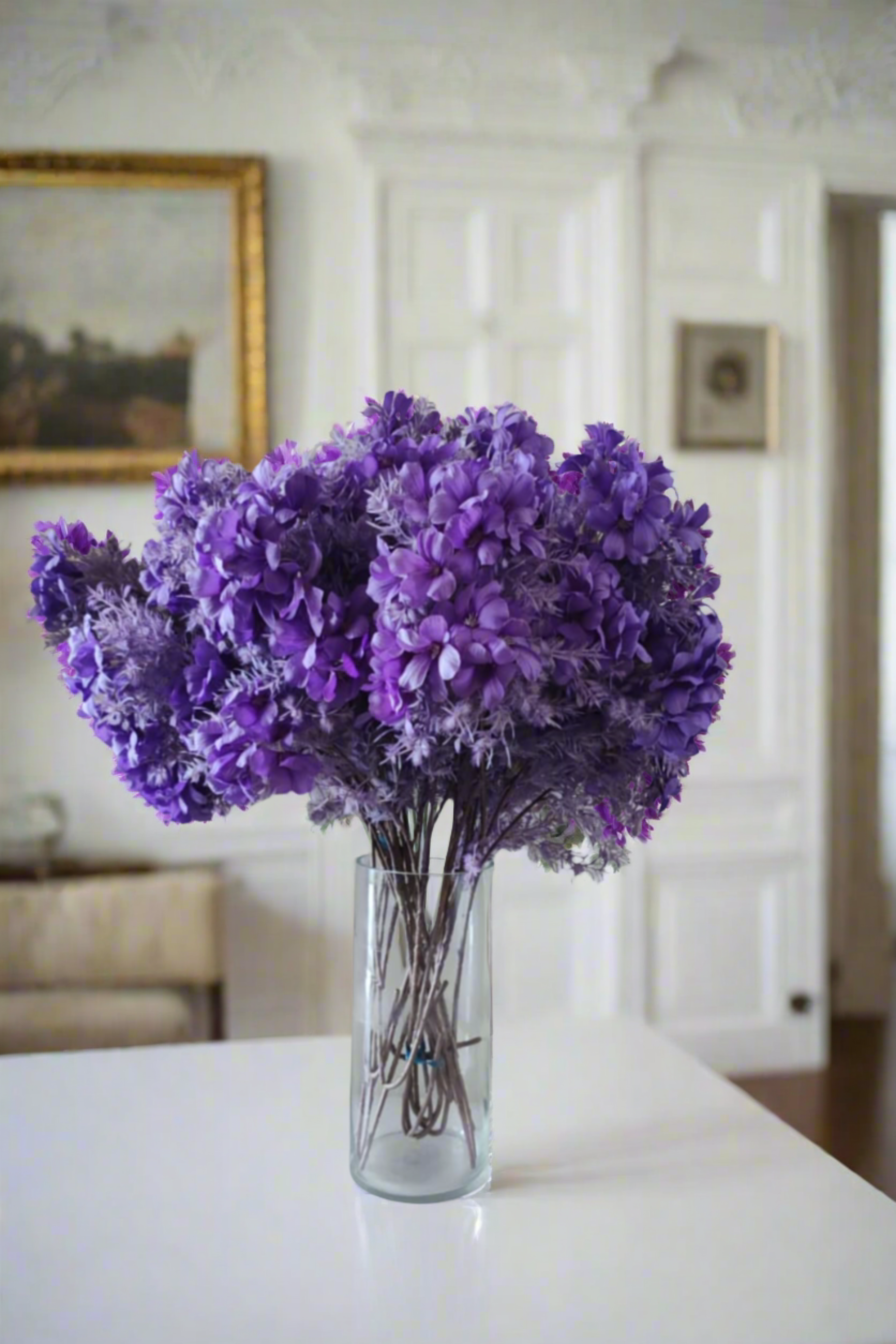 Purple fake flowers 6 (25pcs )