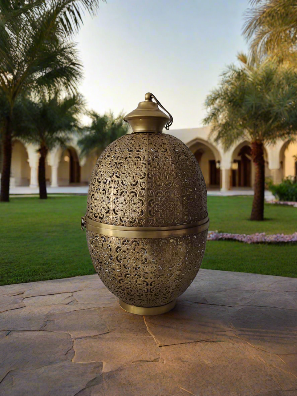 Large Brass Floor Lantern (5 pieces available)