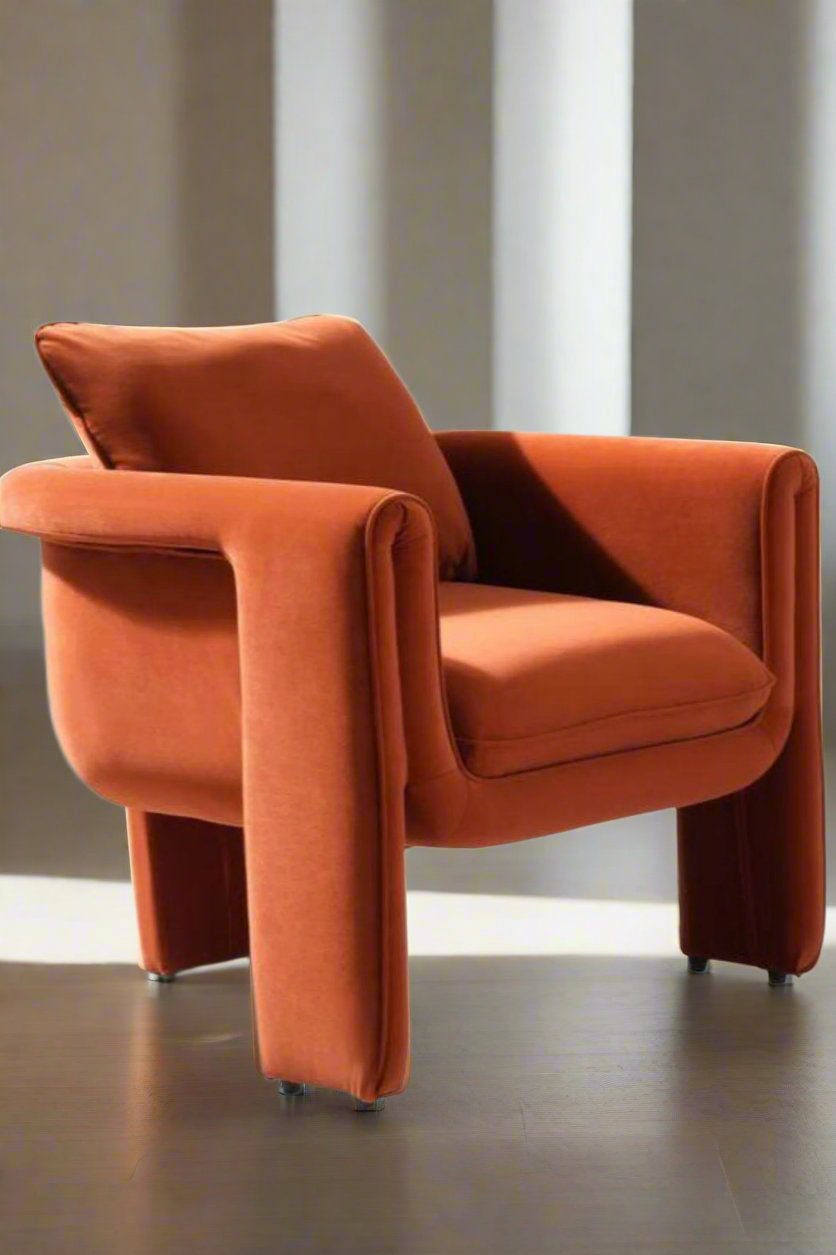 Orange Accent Lounge Chair