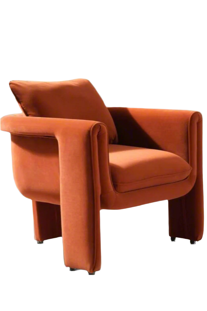 Orange Accent Lounge Chair