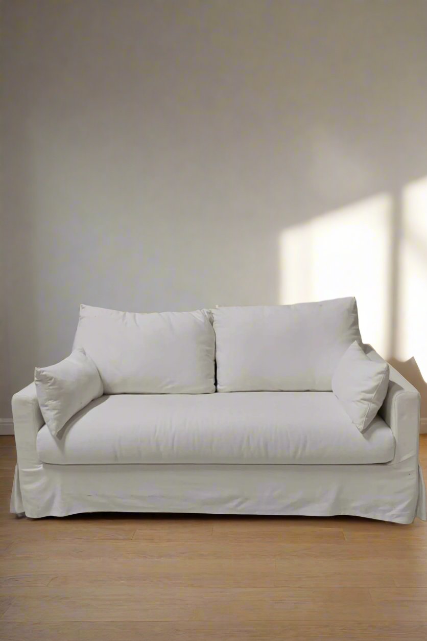 2-Seater White Sofa