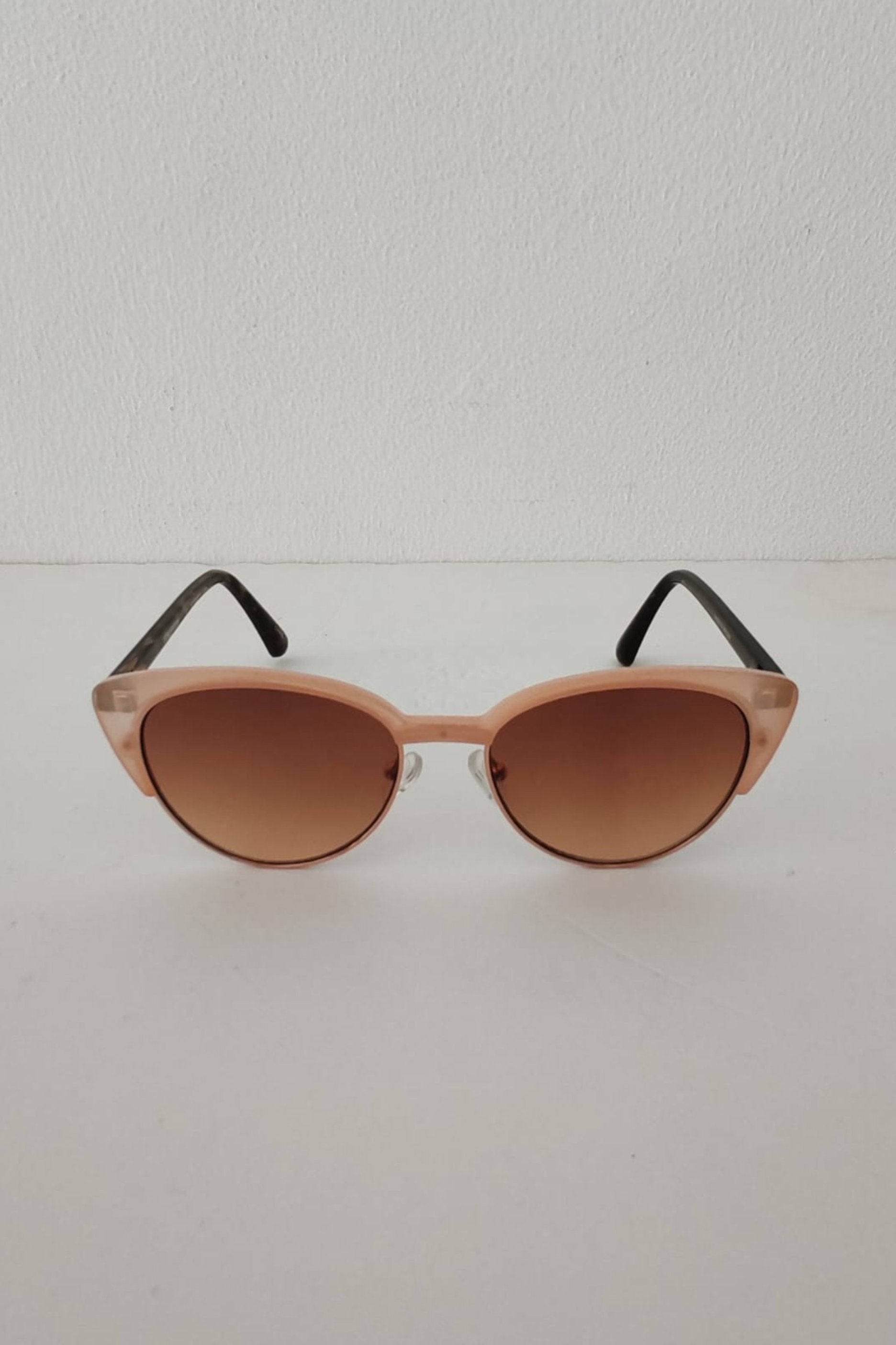 Pink Tortoise Shell with Brown Tinted Sunglasses