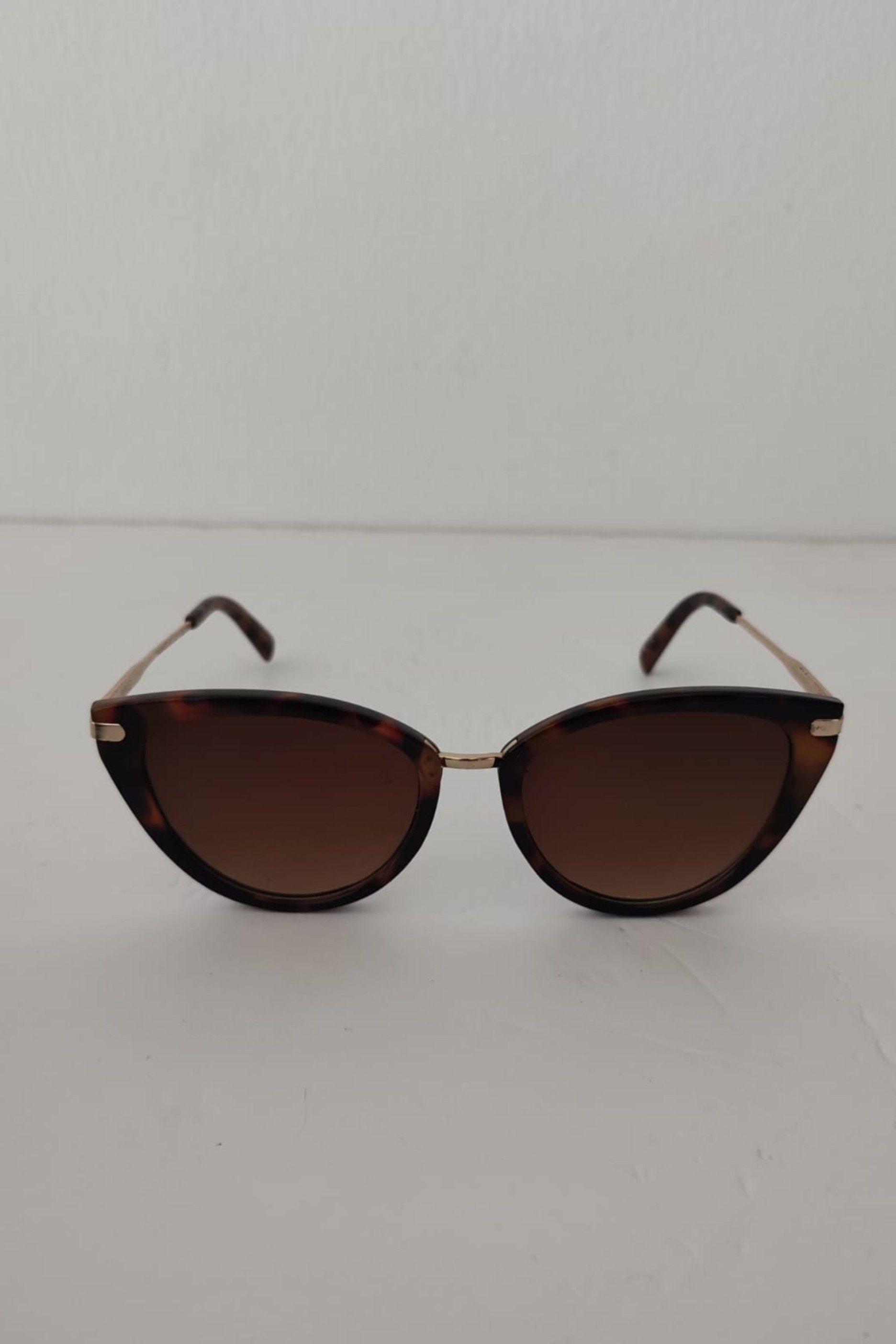 Cat Eye Tortoise Shell with Brown Tinted Sunglasses