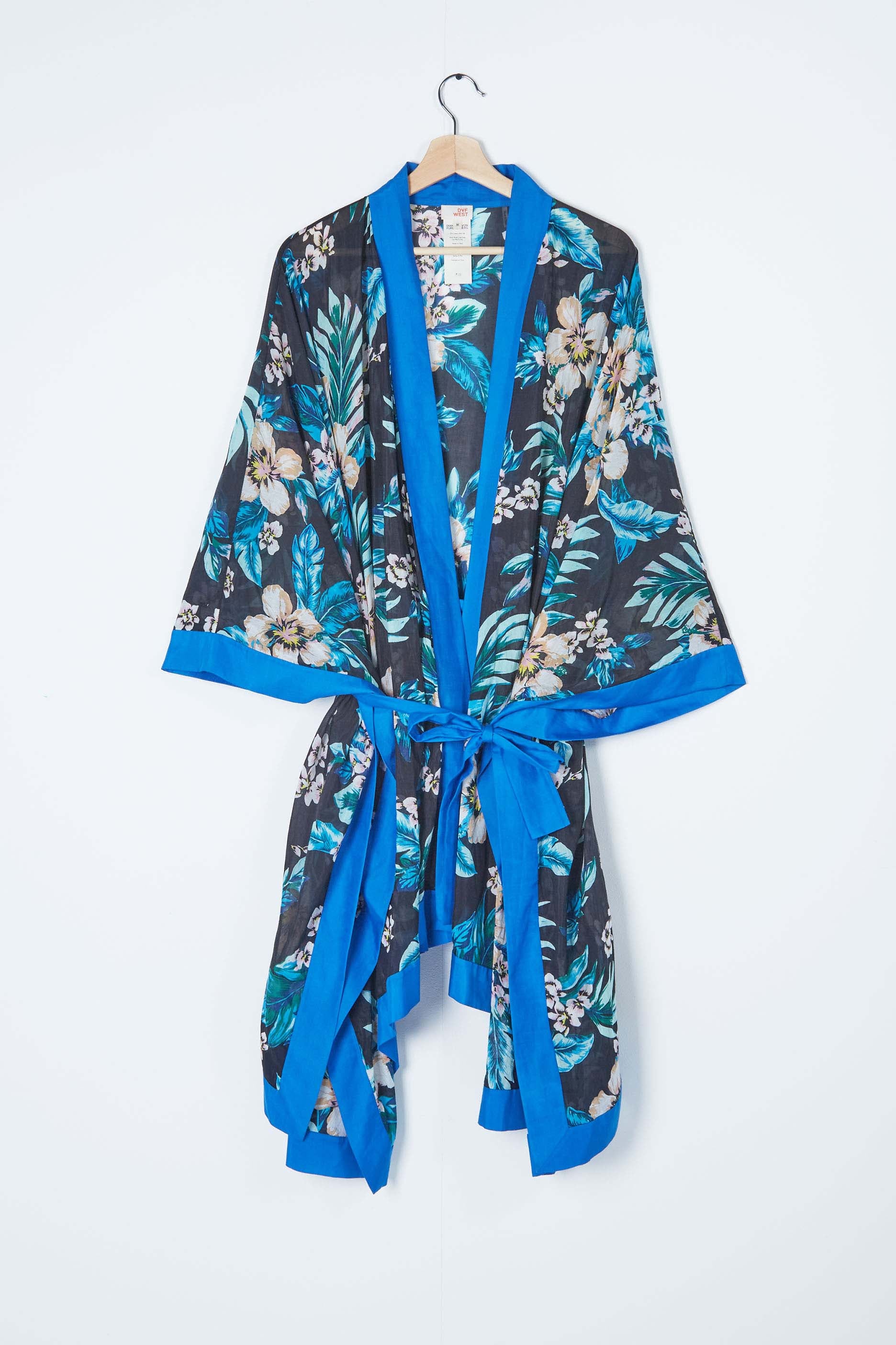 DVF Tropical Print Beach Kimono